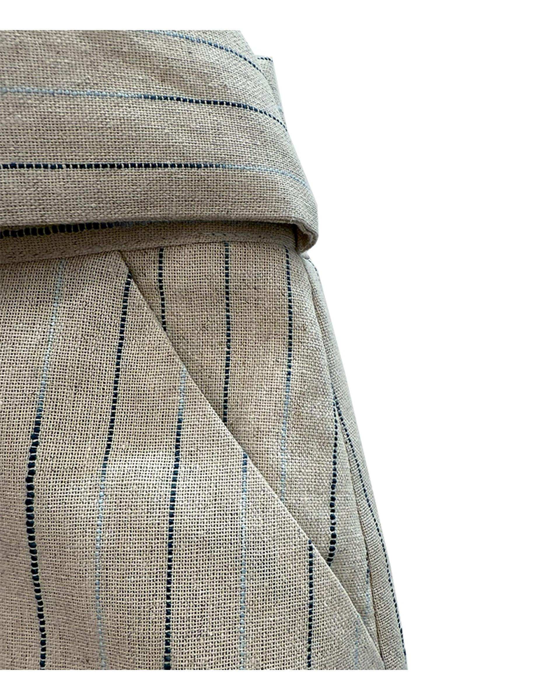 شلوار زنانه لینن کوک دوزی کرم نیواریا Nivarya کد 0978