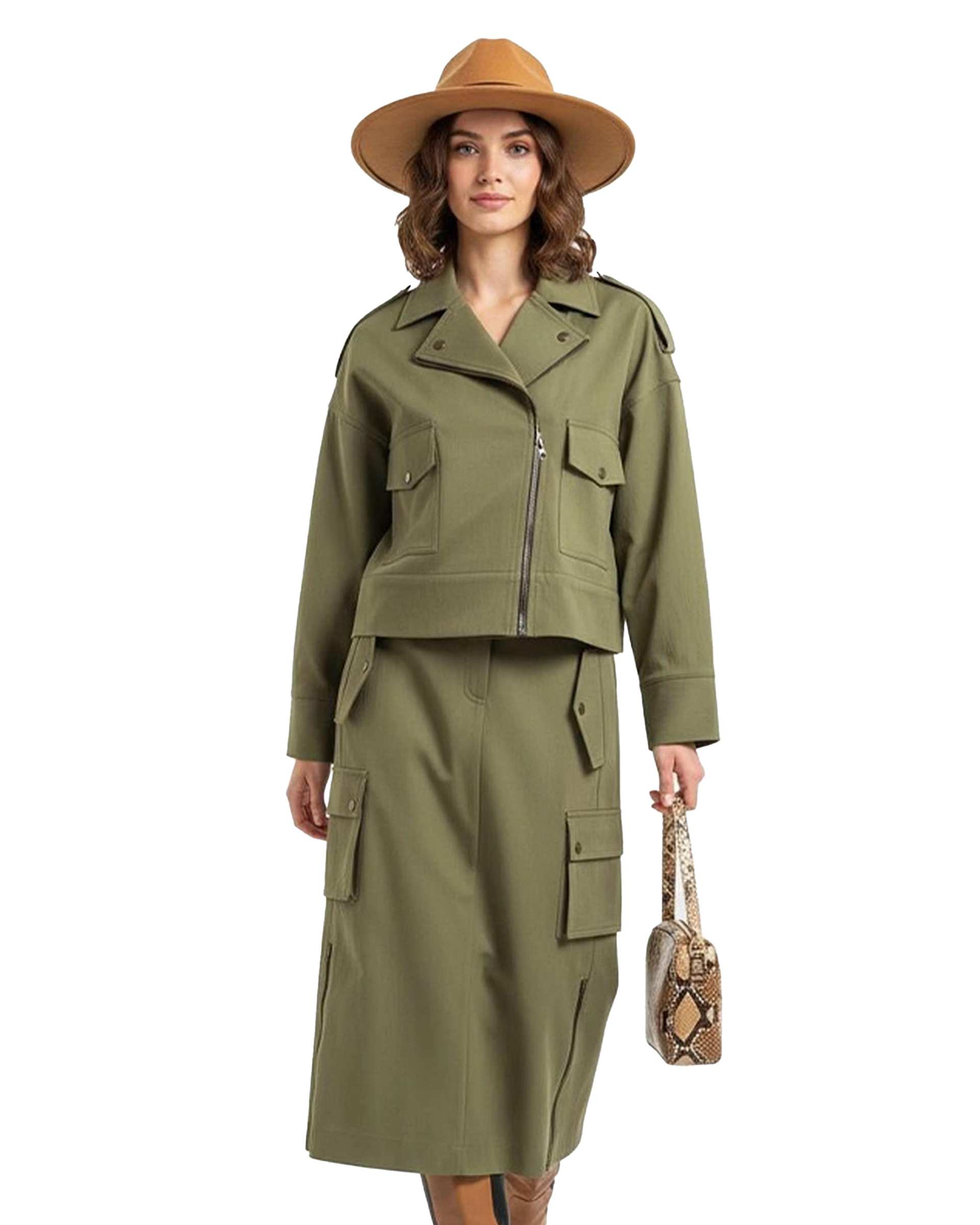 دامن زنانه سبز نیواریا Nivarya کد 0983