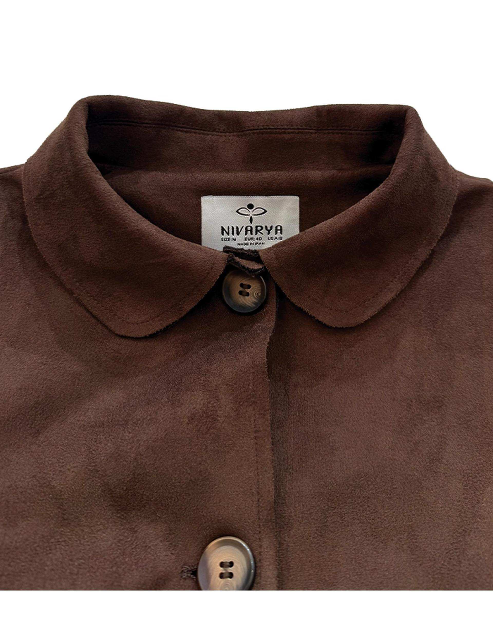 کت زنانه سوئیت جیر قهوه ای نیواریا Nivarya کد 0986