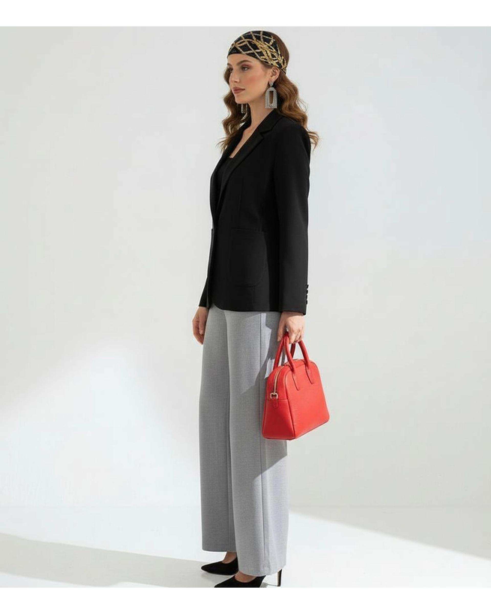 کت زنانه کرپ اندونزی مشکی نیواریا Nivarya کد 1025