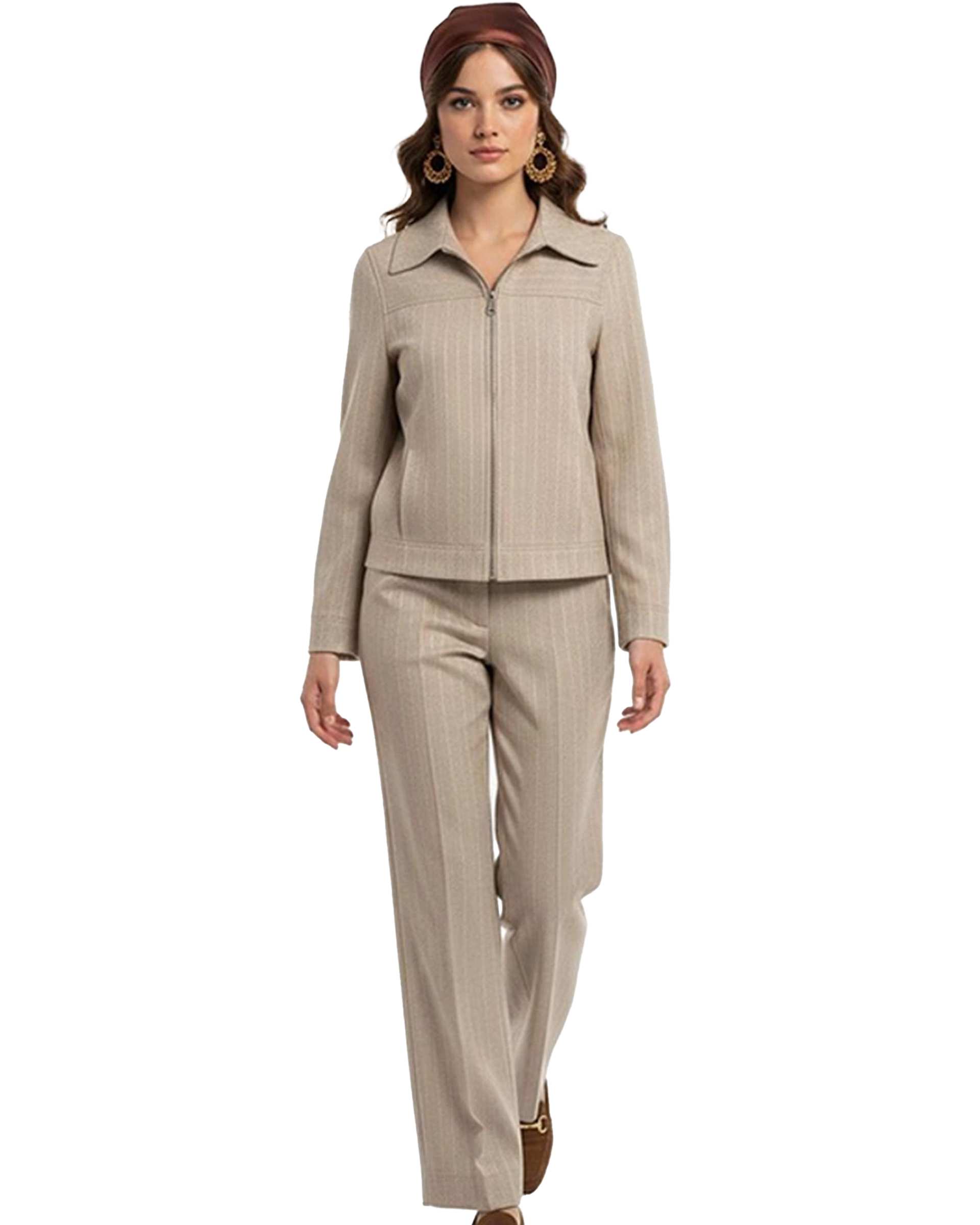 شلوار زنانه نسکافه ای نیواریا Nivarya کد 1074