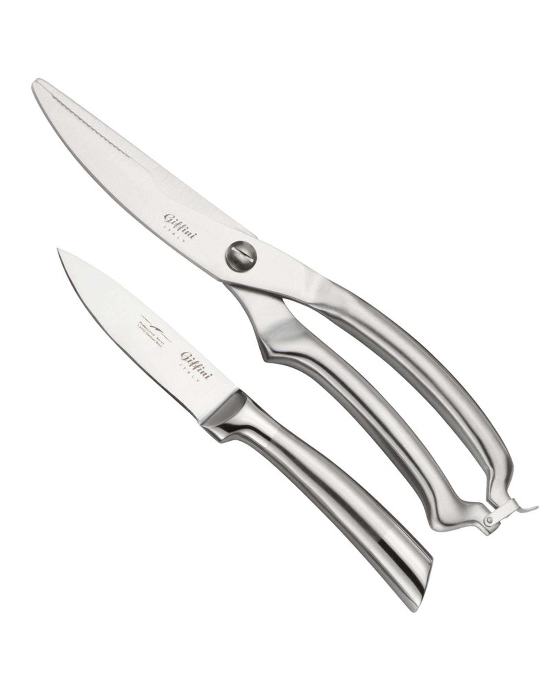 چاقو و قیچی آشپزخانه جی فی نی Giffini مدل 02 بسته 2 عددی