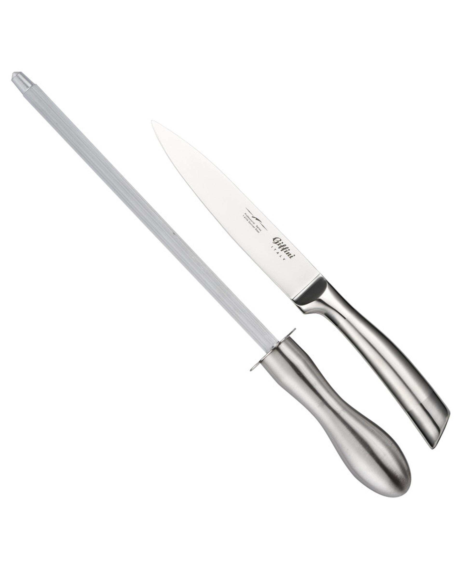 چاقو آشپزخانه و چاقو تیز کن جی فی نی Giffini مدل 04 بسته 2 عددی