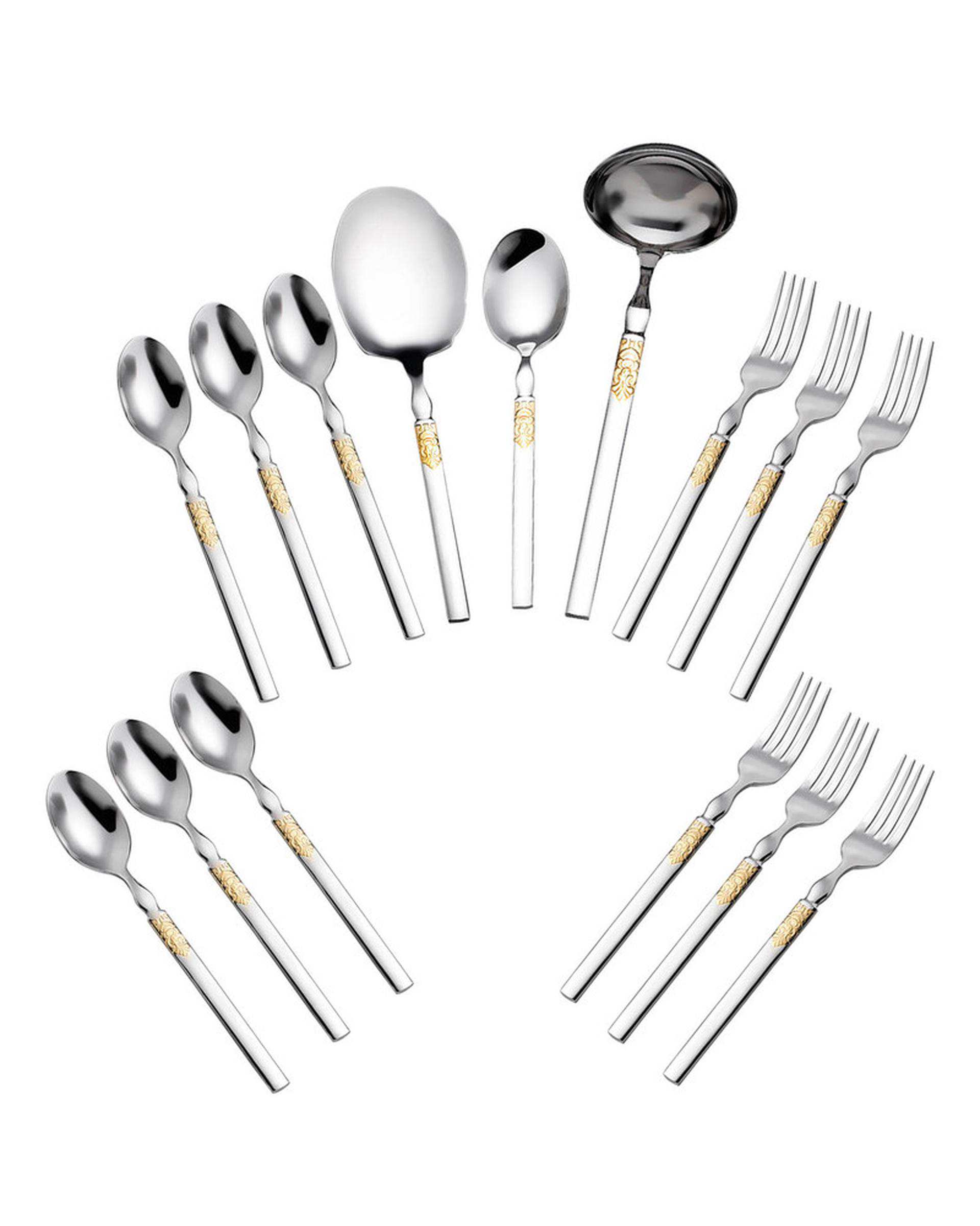 سرویس قاشق و چنگال 15 پارچه 6 نفره جی فی نی Giffini مدل G-G055