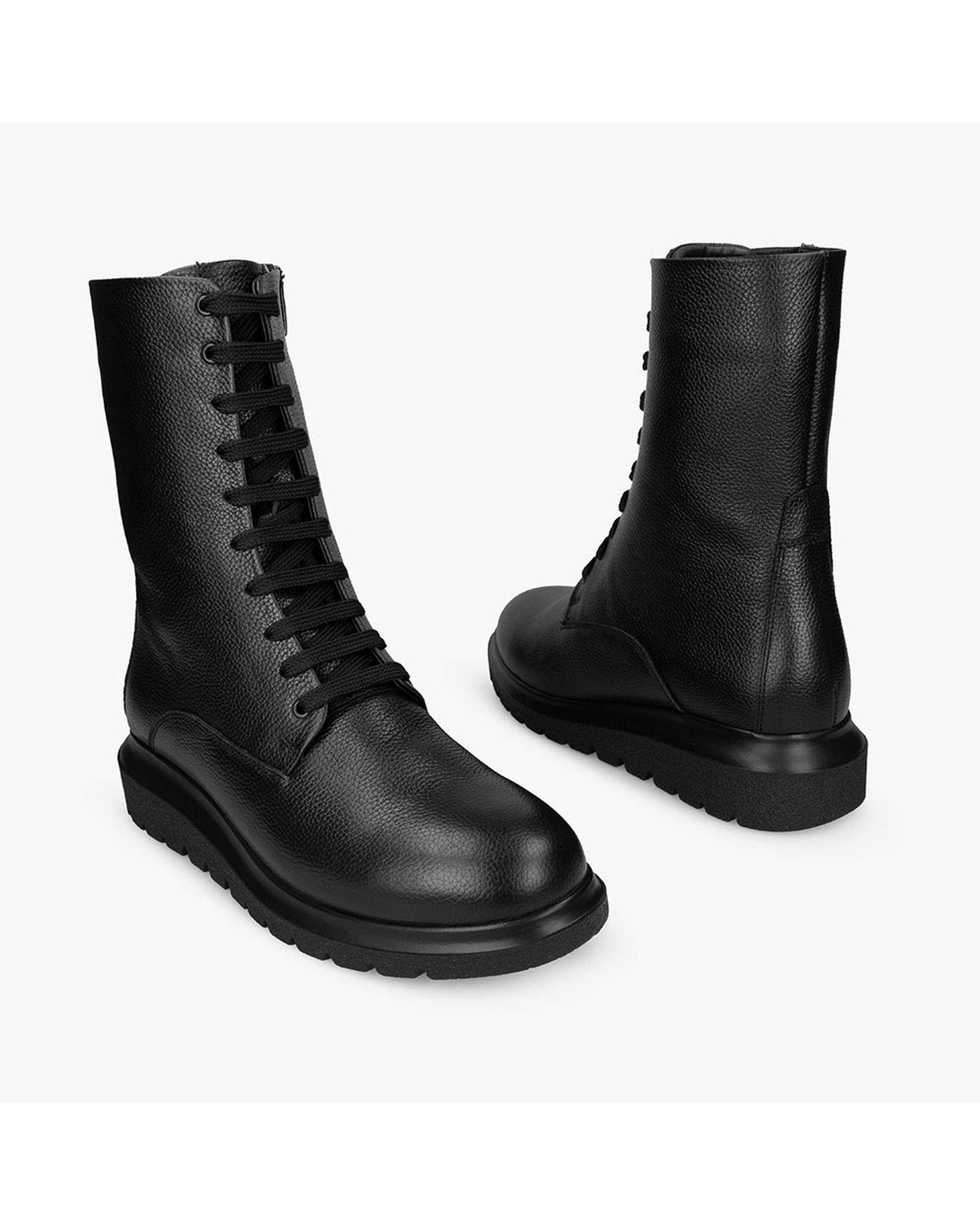 بوت چرم زنانه مشکی برتونیکس Berttonix کد A-۴۰۲۶۱