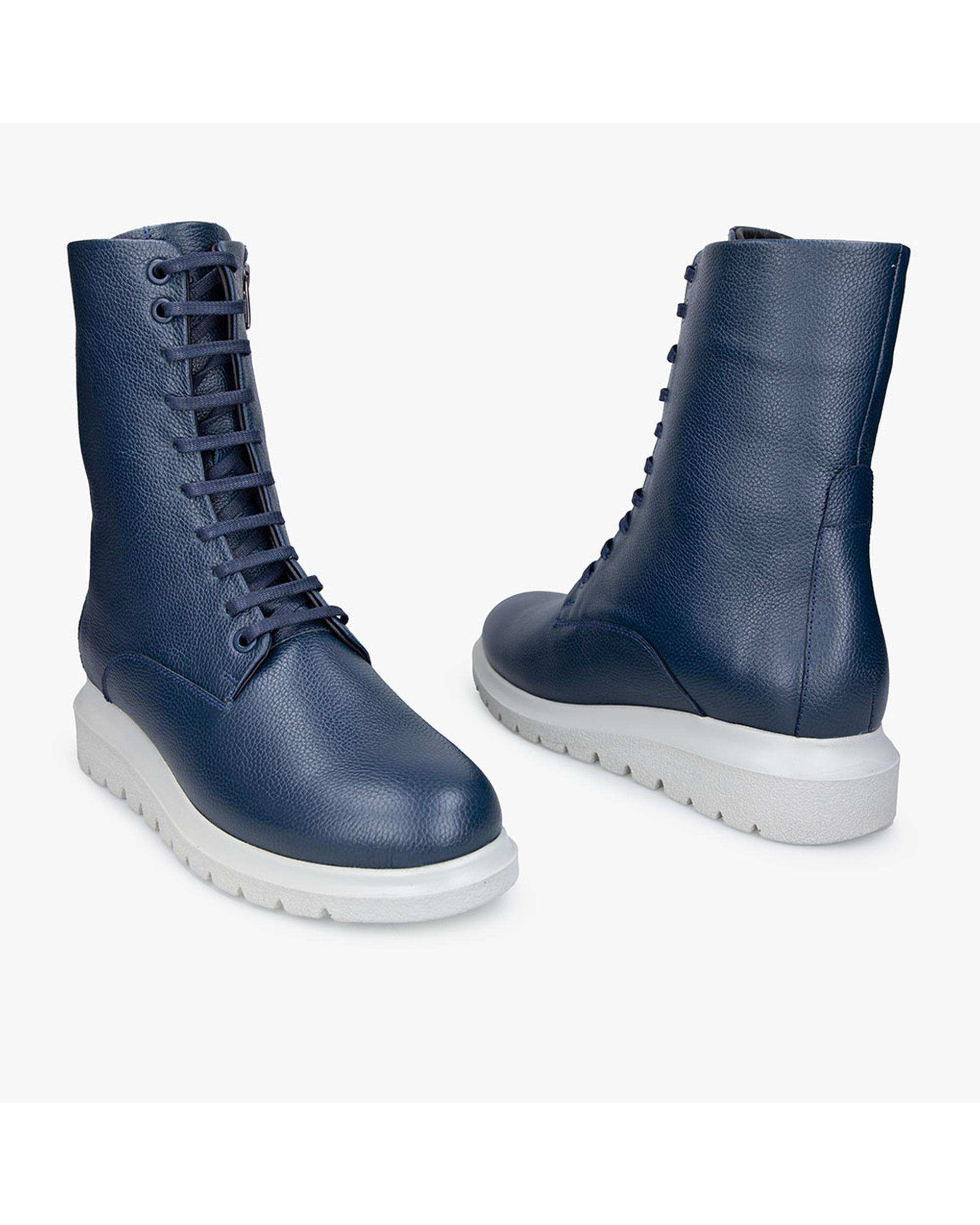 بوت چرم زنانه سرمه ای برتونیکس Berttonix کد A-۴۰۲۶۱