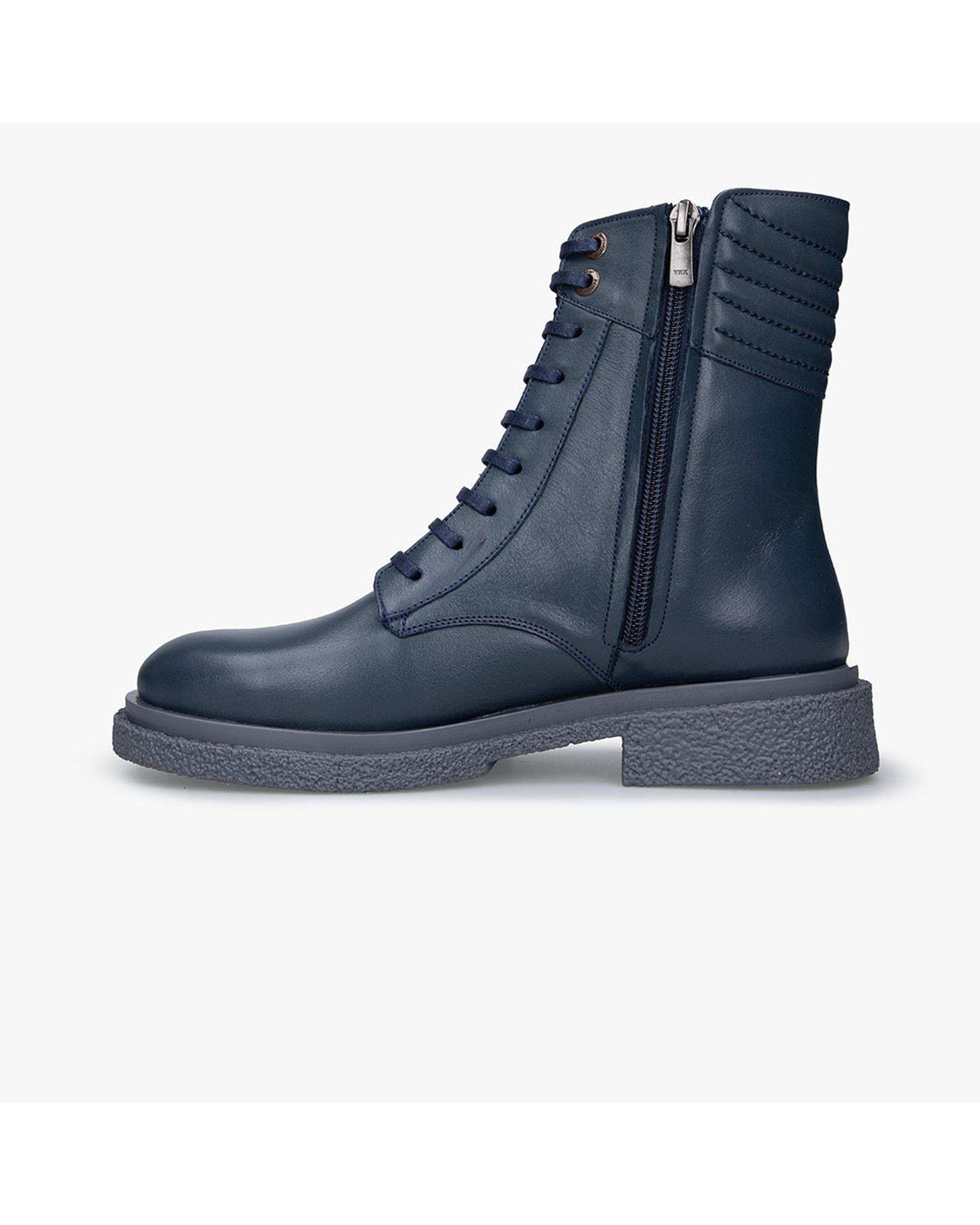 بوت زنانه چرم سرمه ای برتونیکس Berttonix کد ۹۳۰ D