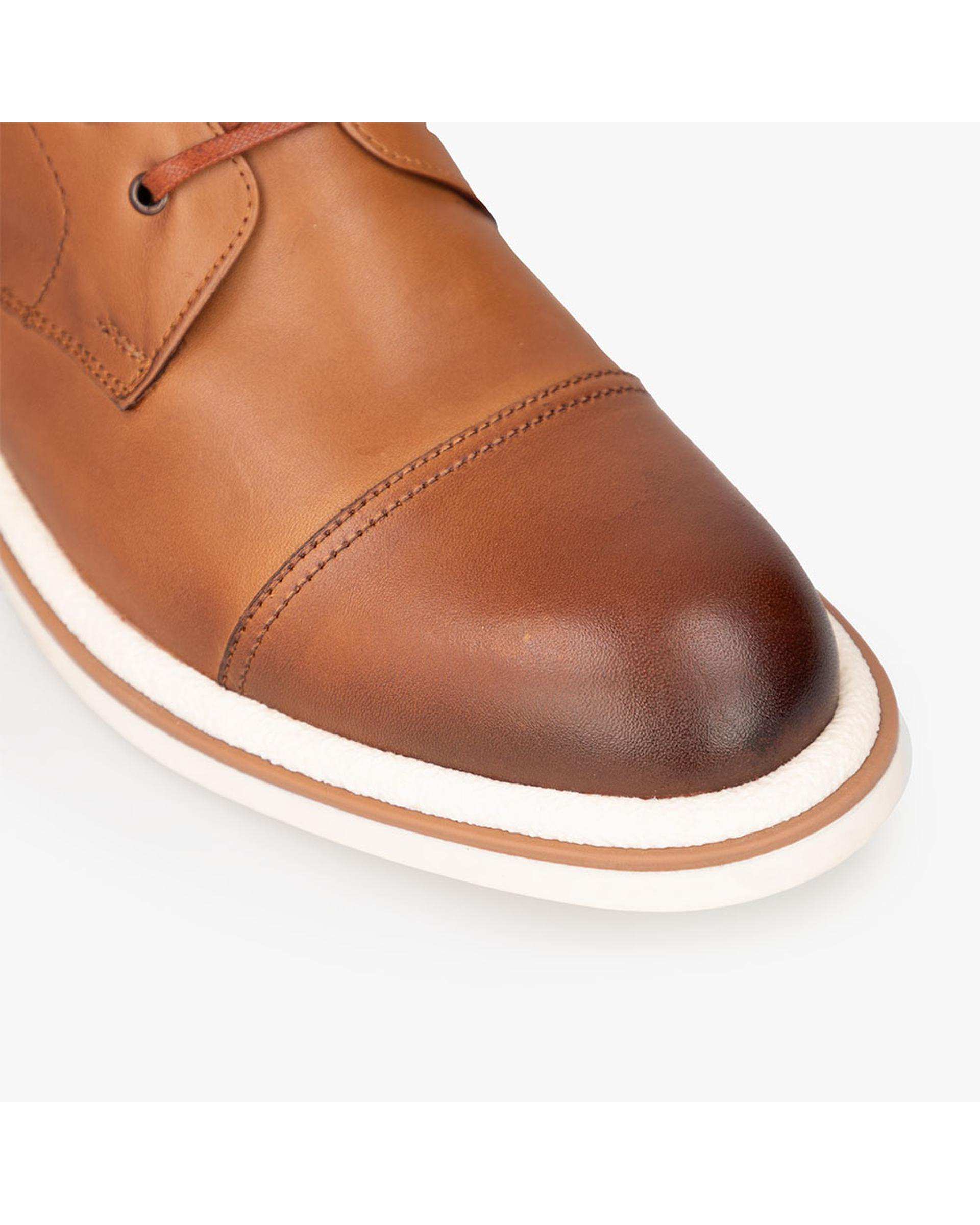 بوت چرم مردانه عسلی برتونیکس Berttonix کد H-3108