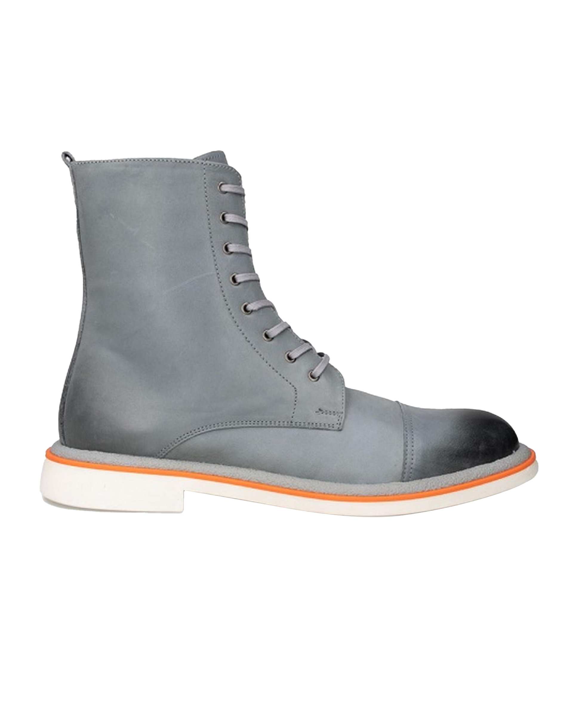 بوت چرم مردانه طوسی برتونیکس Berttonix کد H-3108