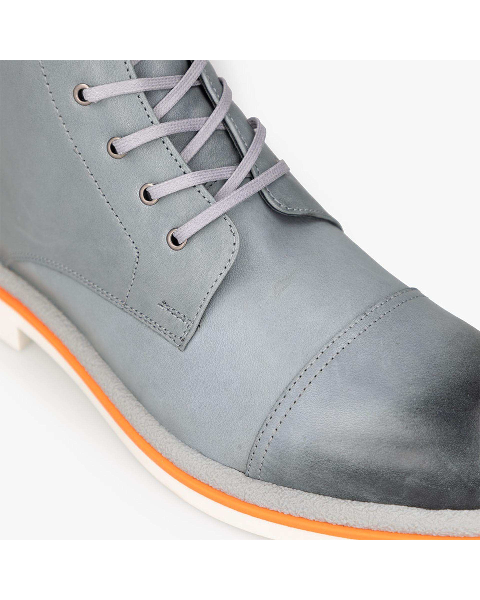 بوت چرم مردانه طوسی برتونیکس Berttonix کد H-3108