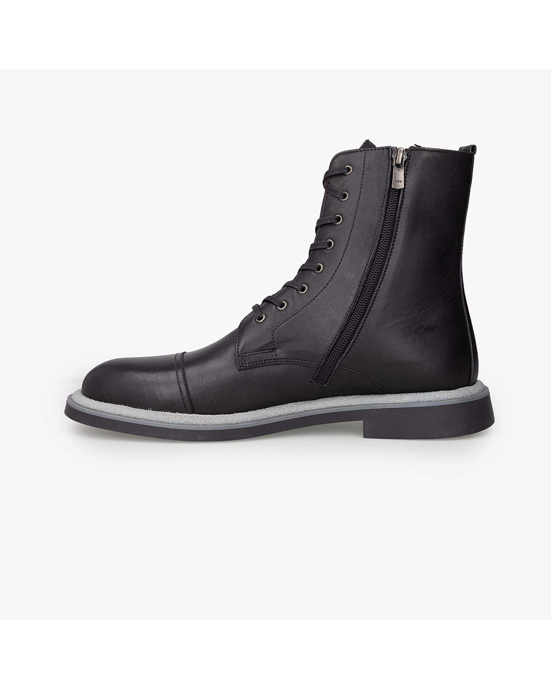 بوت چرم مردانه مشکی برتونیکس Berttonix کد H-3108