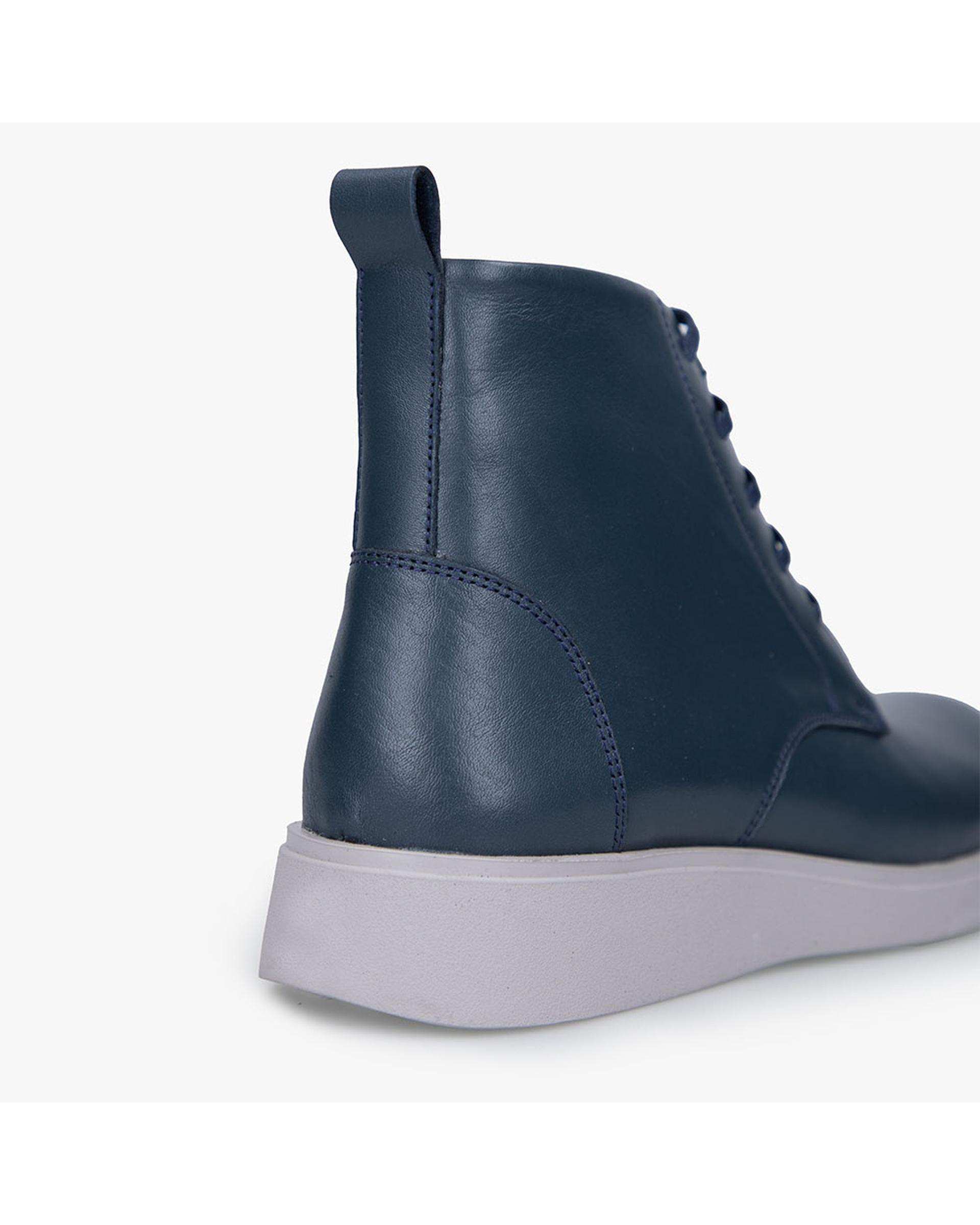 بوت چرم زنانه سرمه ای برتونیکس Berttonix کد 2466