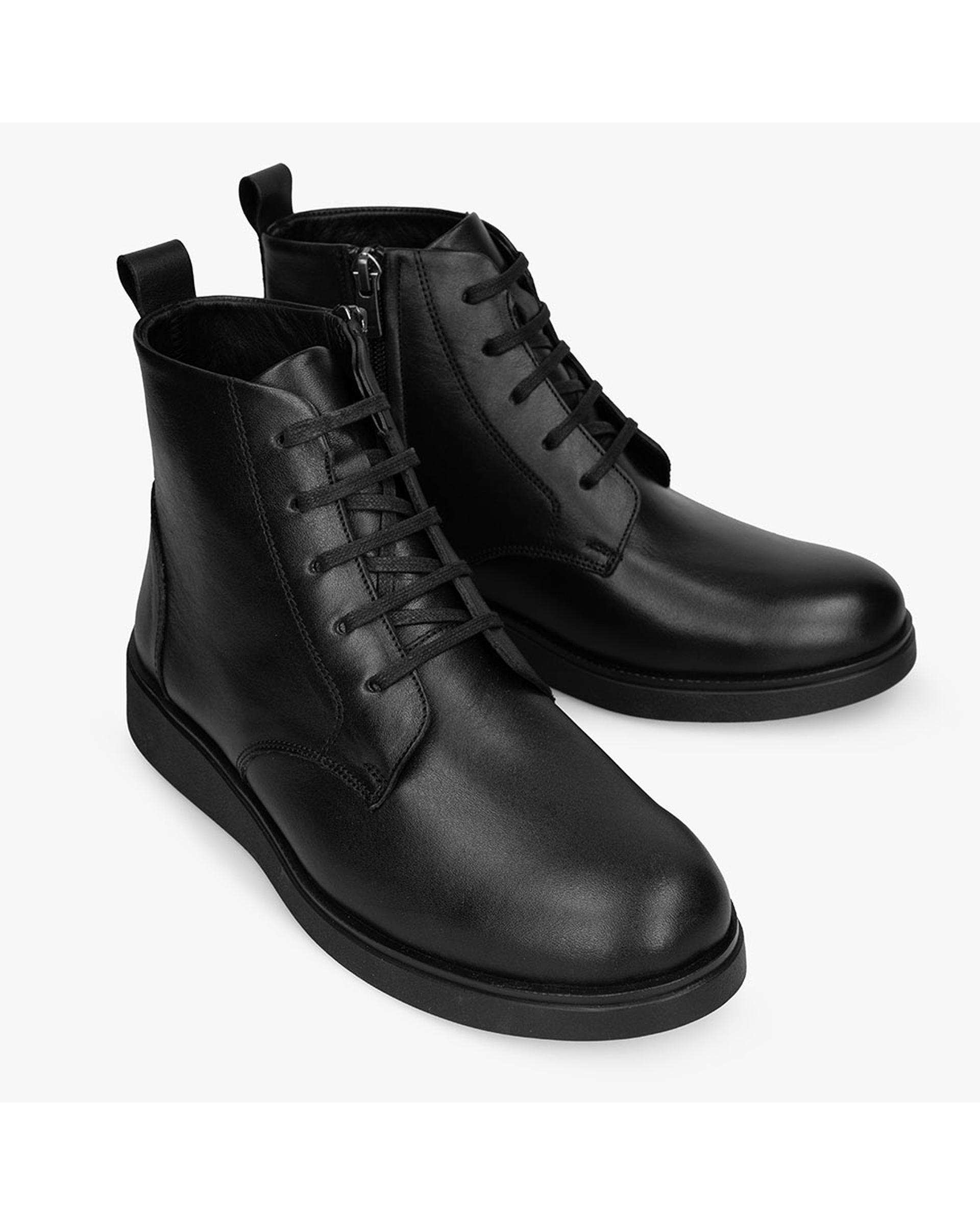 بوت چرم زنانه مشکی برتونیکس Berttonix کد 2466