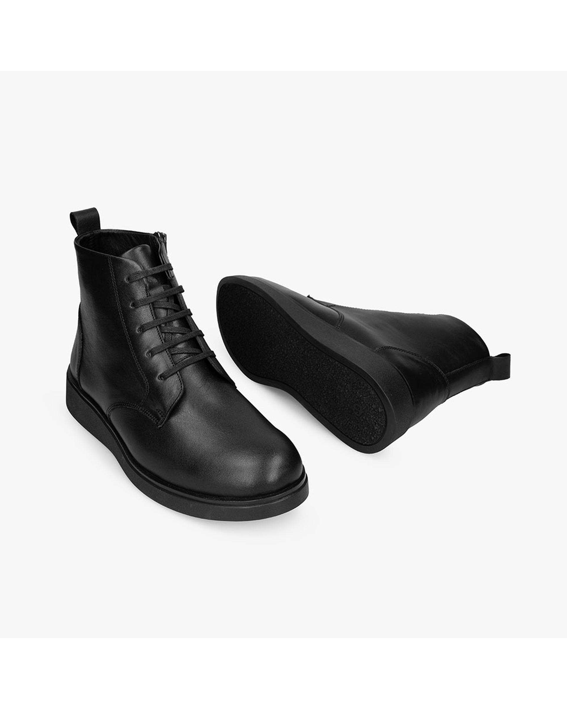 بوت چرم زنانه مشکی برتونیکس Berttonix کد 2466