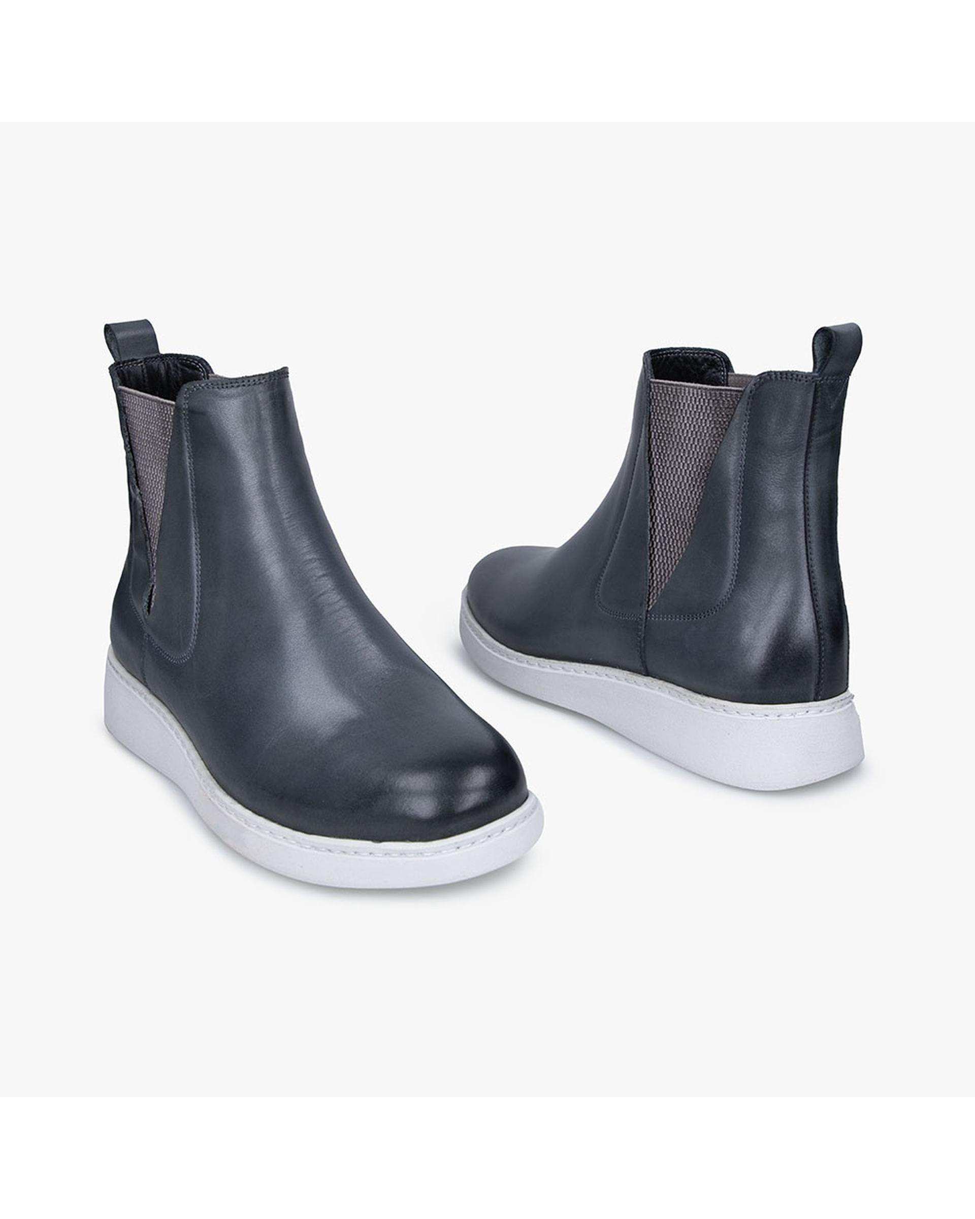 بوت چرم زنانه طوسی برتونیکس Berttonix کد MT-۴۰۸۷