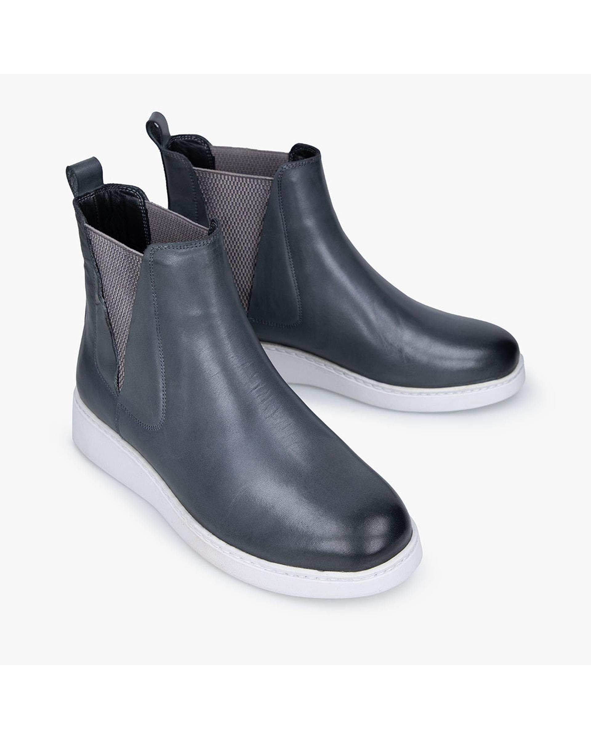 بوت چرم زنانه طوسی برتونیکس Berttonix کد MT-۴۰۸۷