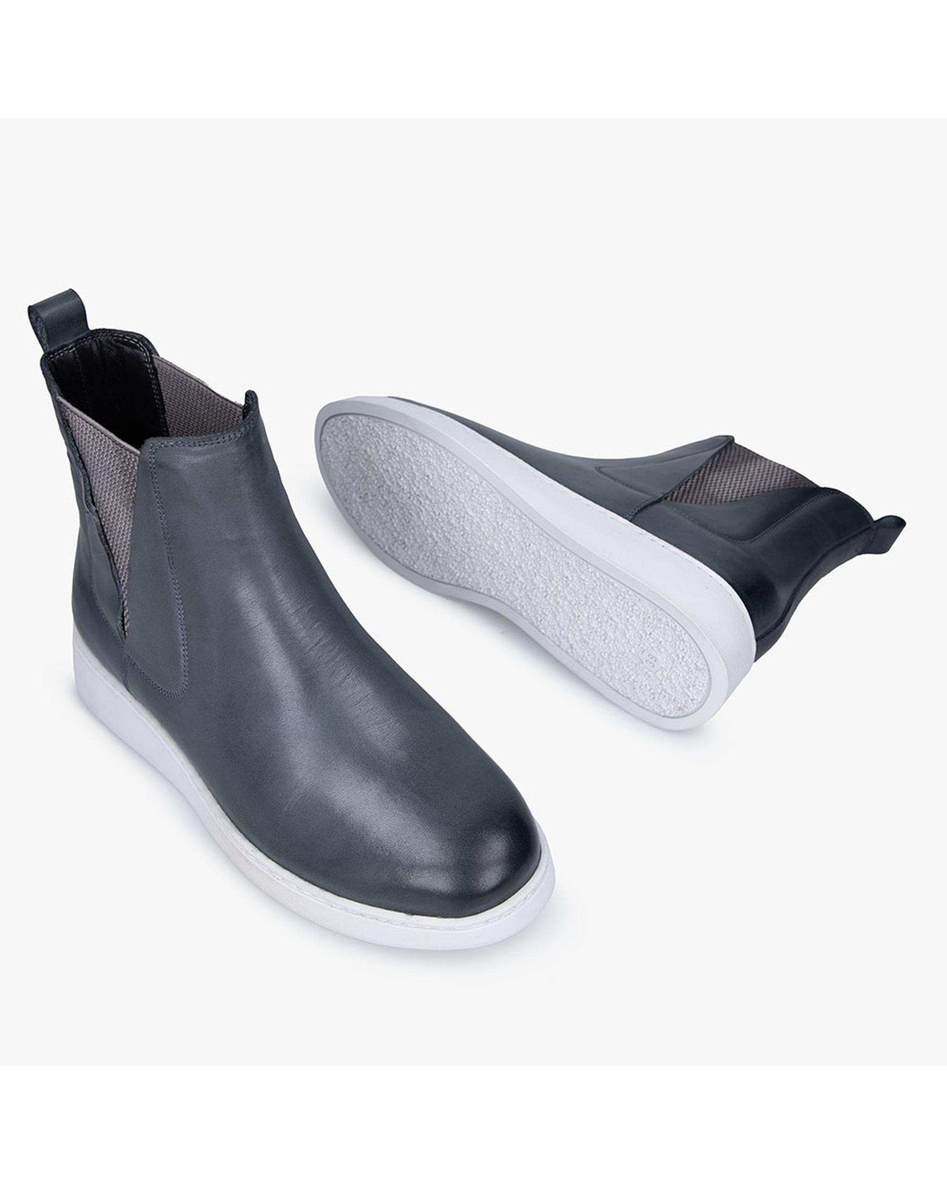 بوت چرم زنانه طوسی برتونیکس Berttonix کد MT-۴۰۸۷