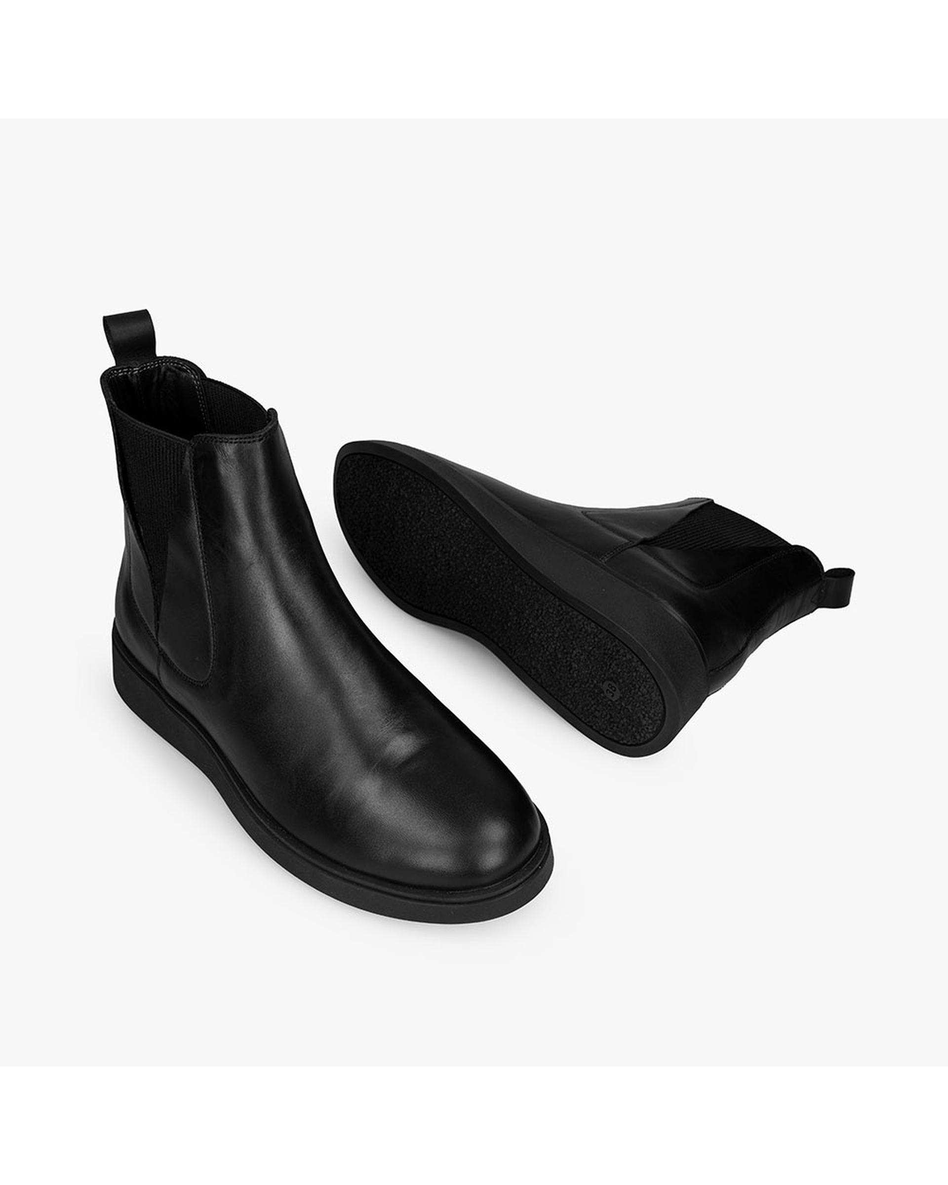 بوت چرم زنانه مشکی برتونیکس Berttonix کد MT-۴۰۸۷