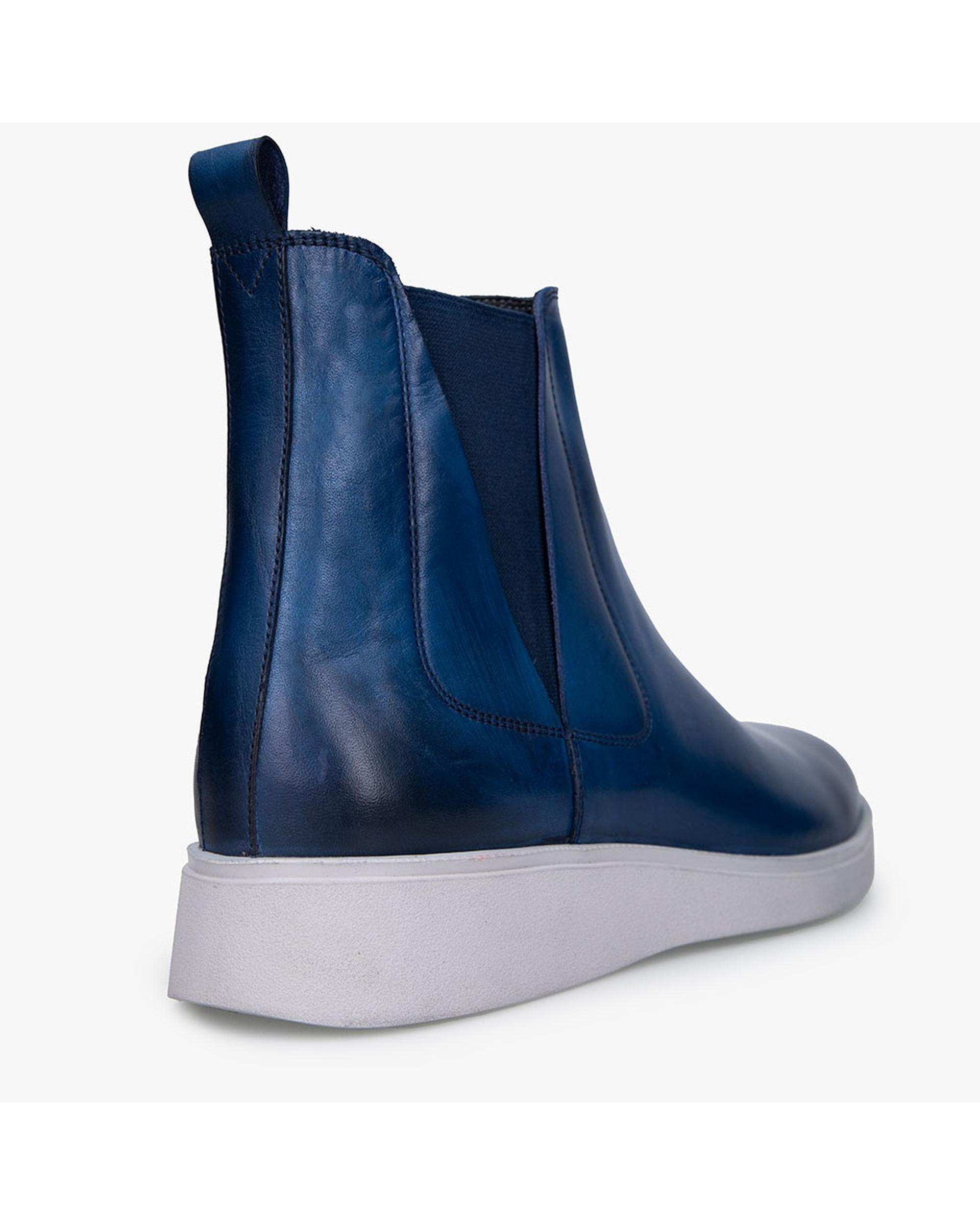 بوت چرم زنانه سرمه ای برتونیکس Berttonix کد MT-۴۰۸۷