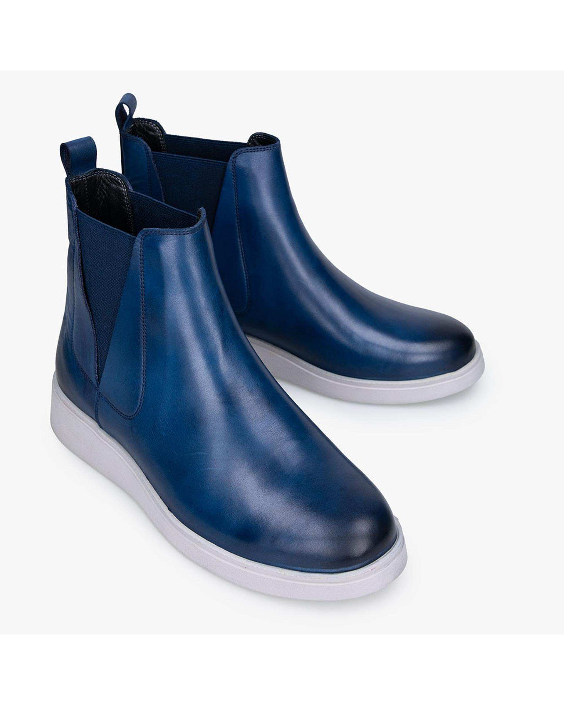 بوت چرم زنانه سرمه ای برتونیکس Berttonix کد MT-۴۰۸۷