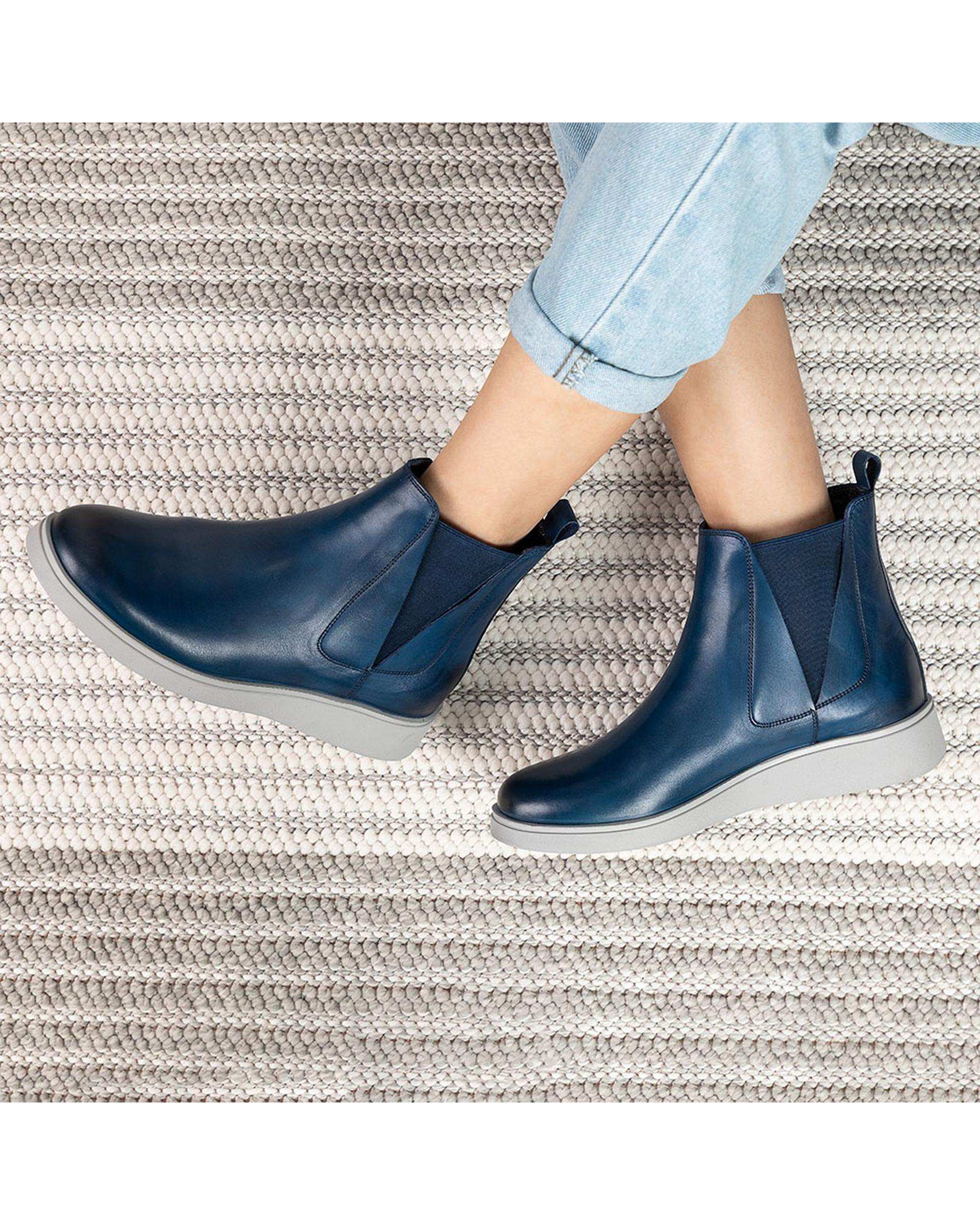 بوت چرم زنانه سرمه ای برتونیکس Berttonix کد MT-۴۰۸۷