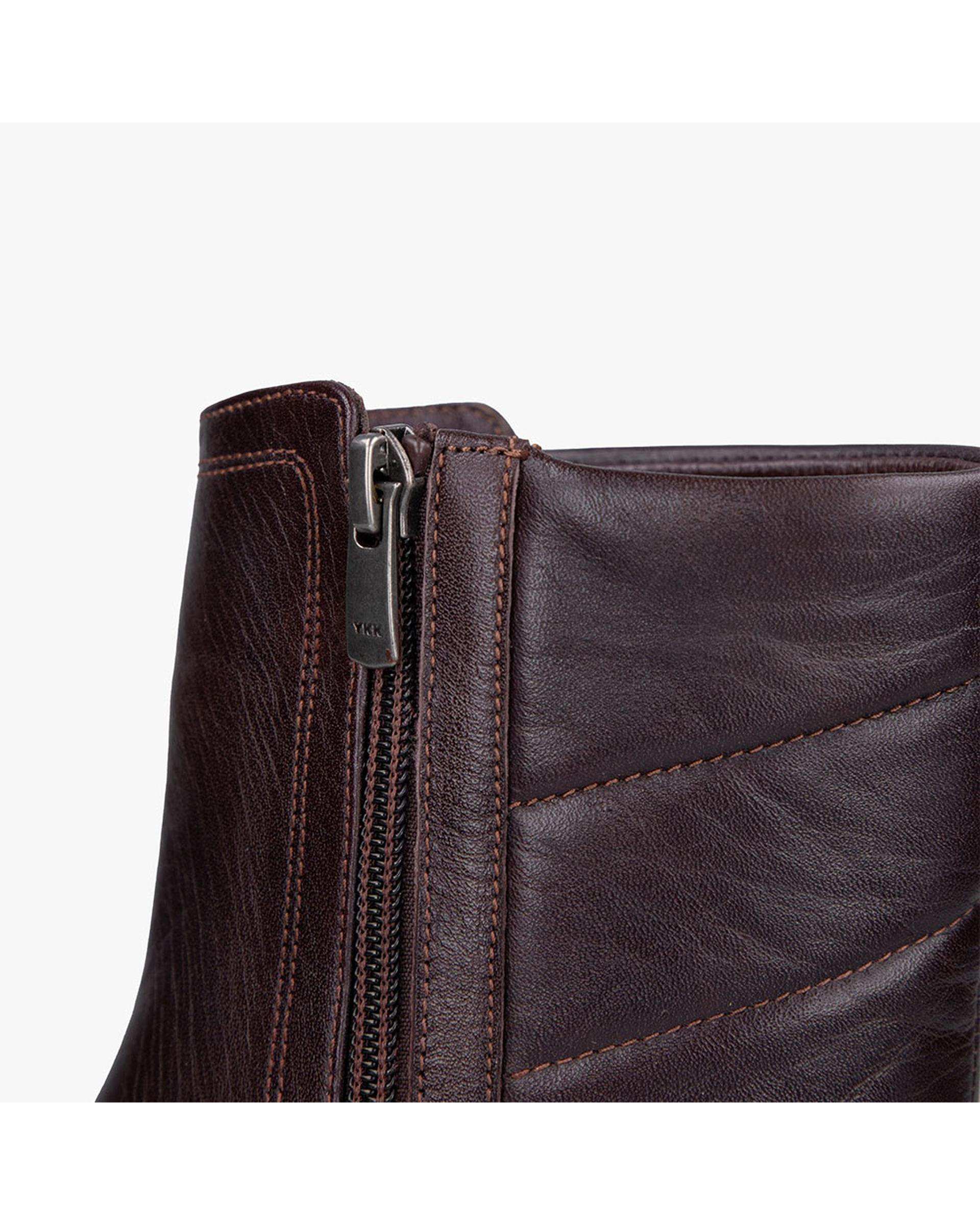 بوت چرم زنانه قهوه ای برتونیکس Berttonix کد A-4027