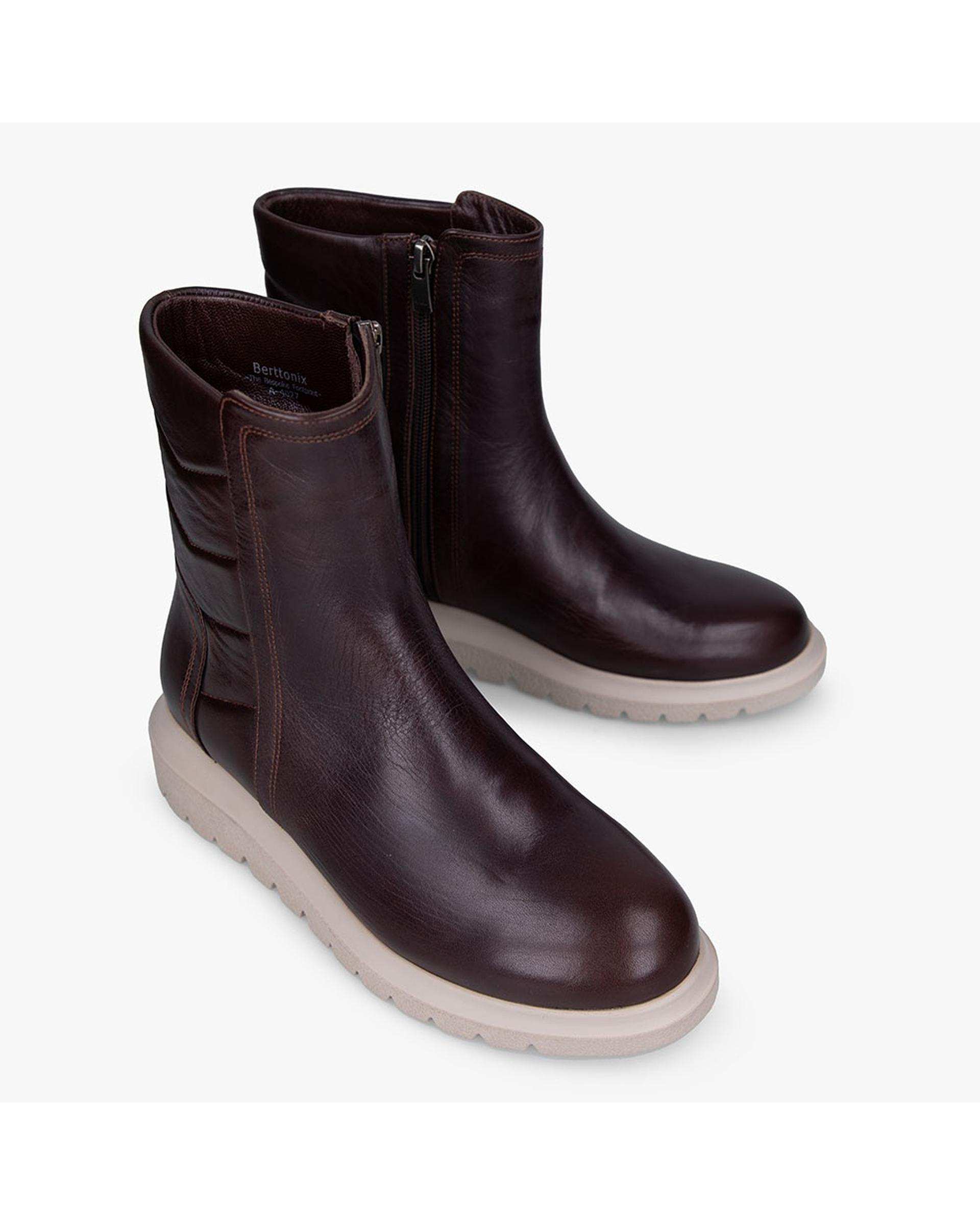 بوت چرم زنانه قهوه ای برتونیکس Berttonix کد A-4027