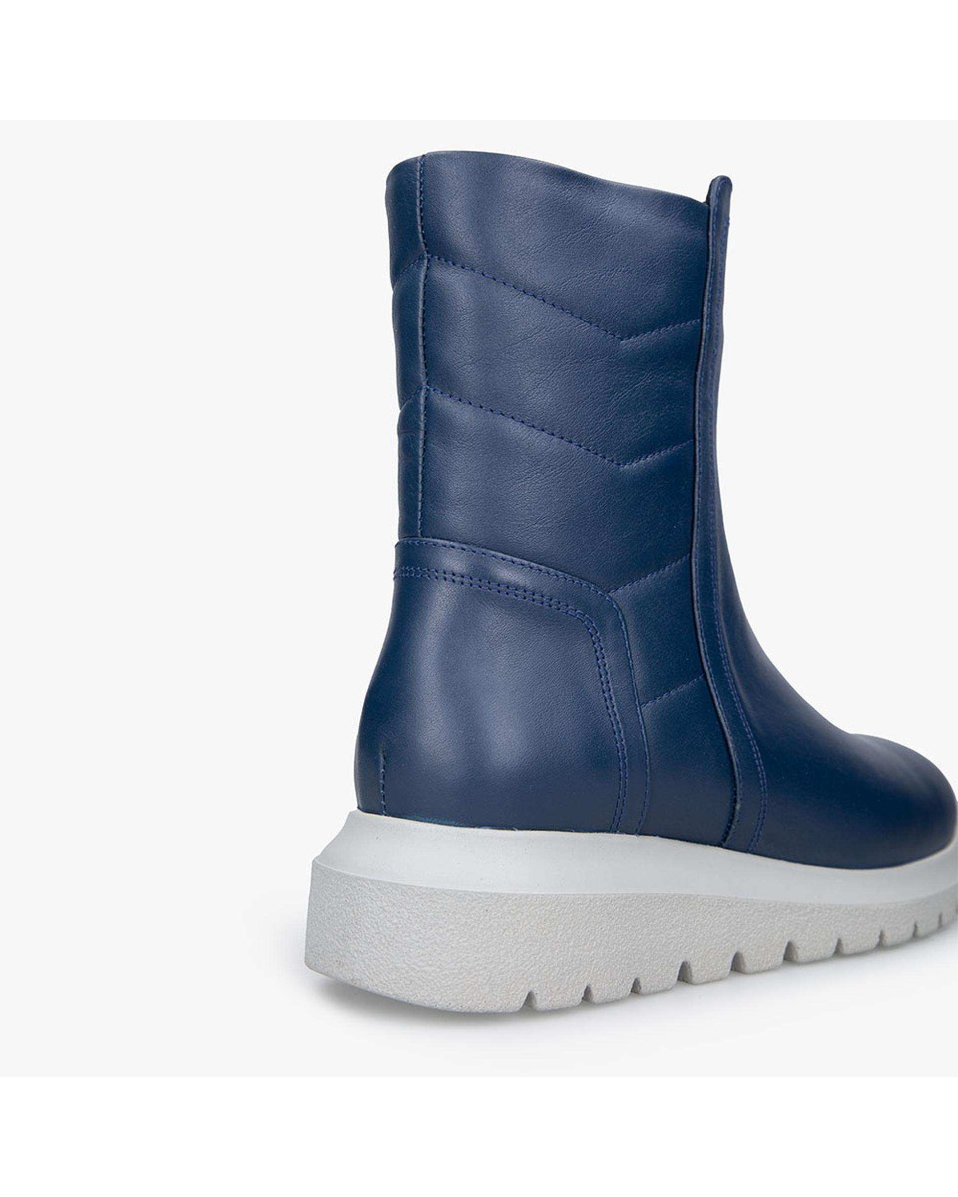 بوت چرم زنانه سرمه ای برتونیکس Berttonix کد A-4027