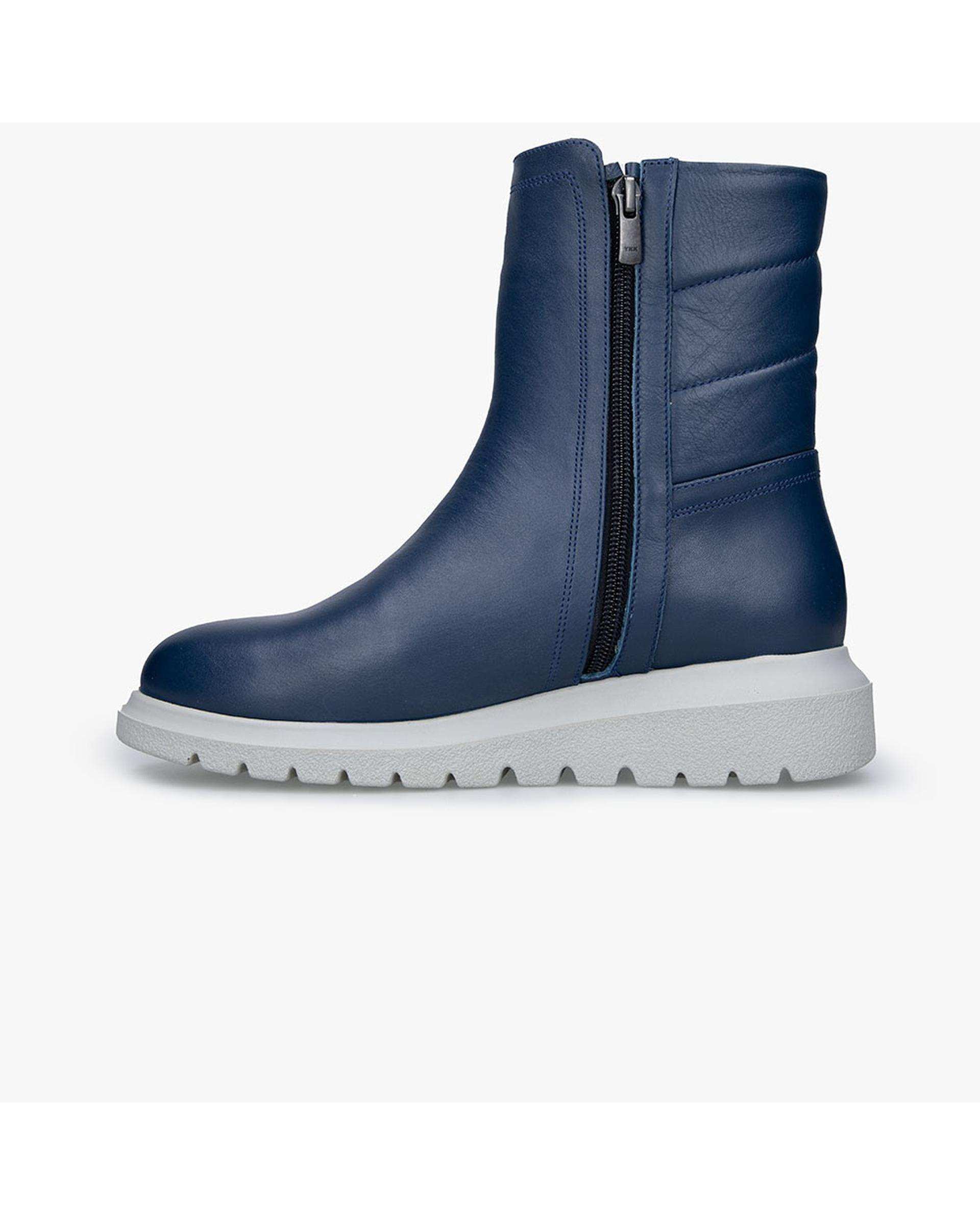 بوت چرم زنانه سرمه ای برتونیکس Berttonix کد A-4027