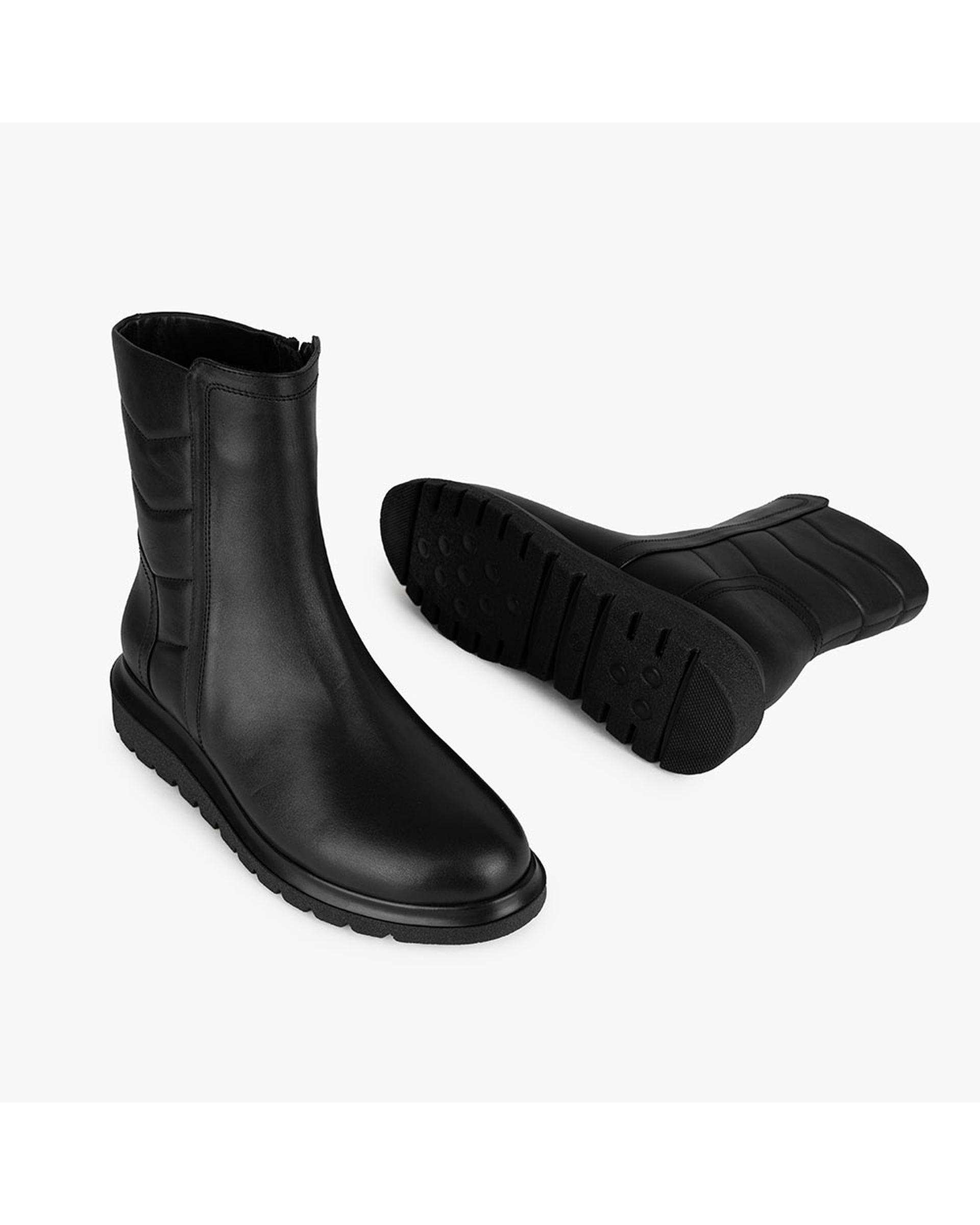 بوت چرم زنانه مشکی برتونیکس Berttonix کد A-4027