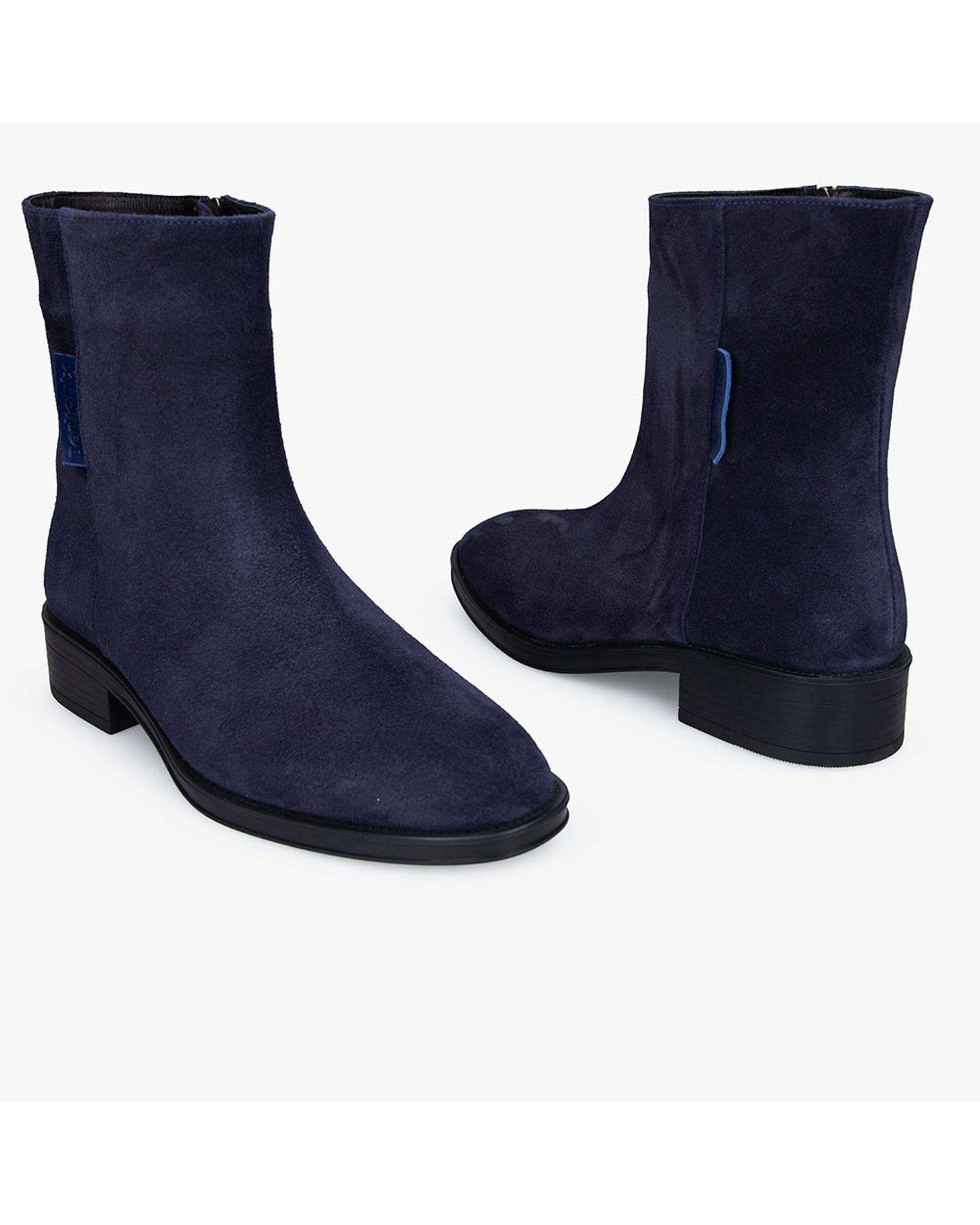 بوت چرم زنانه سرمه ای برتونیکس Berttonix کد A-۴۰۳۱