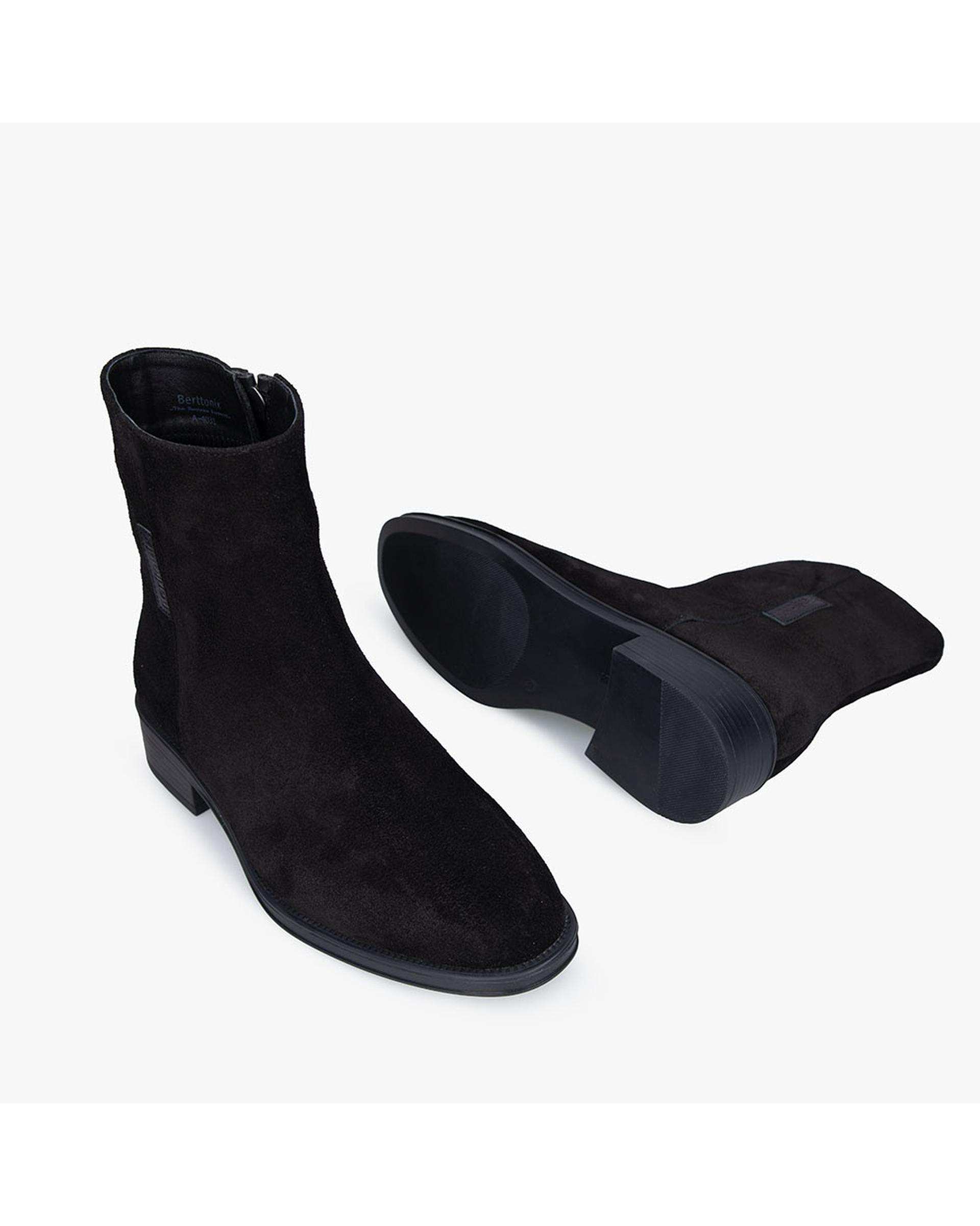بوت چرم زنانه مشکی برتونیکس Berttonix کد A-۴۰۳۱