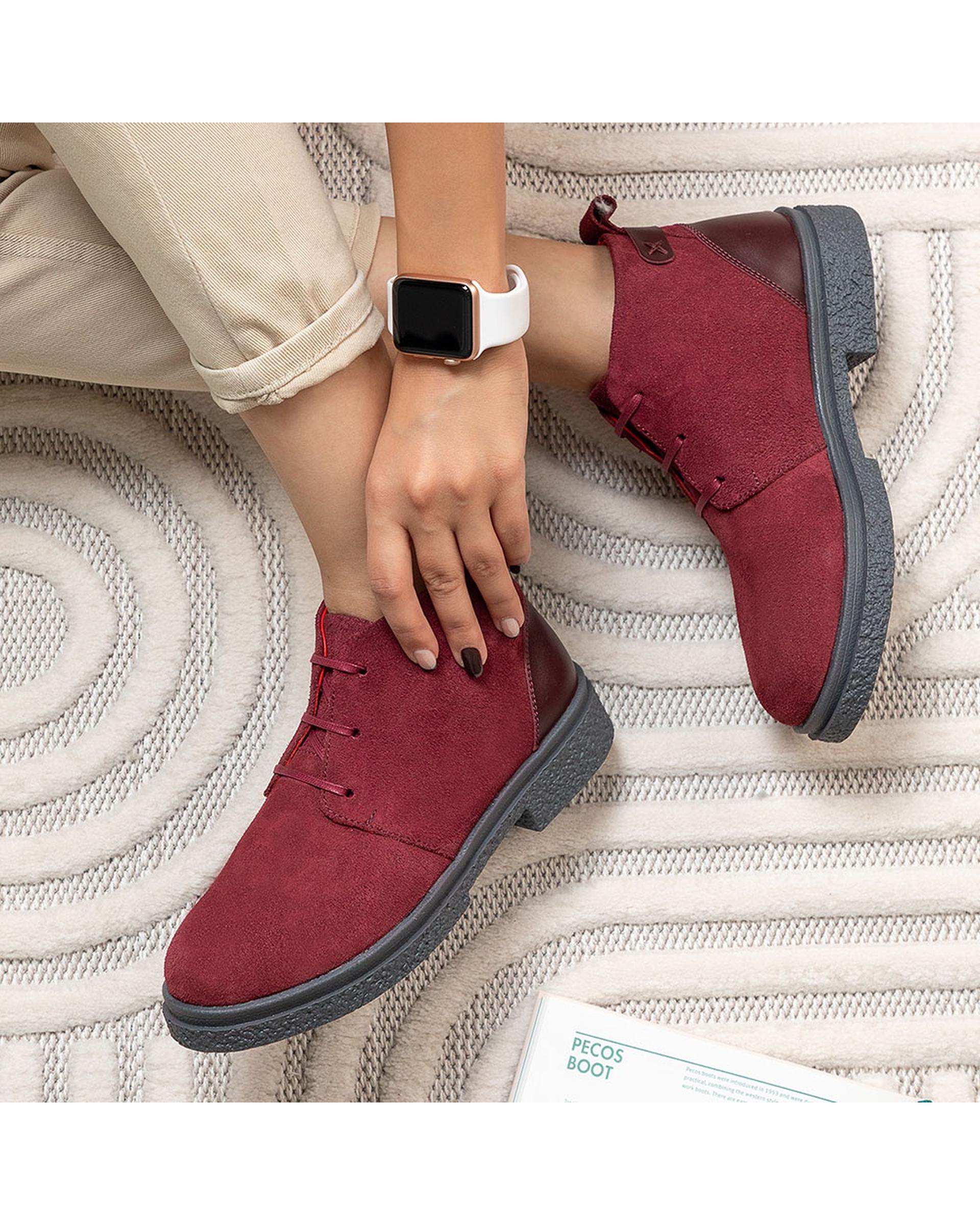 نیم بوت چرم زنانه طبی زرشکی برتونیکس Berttonix کد B 777