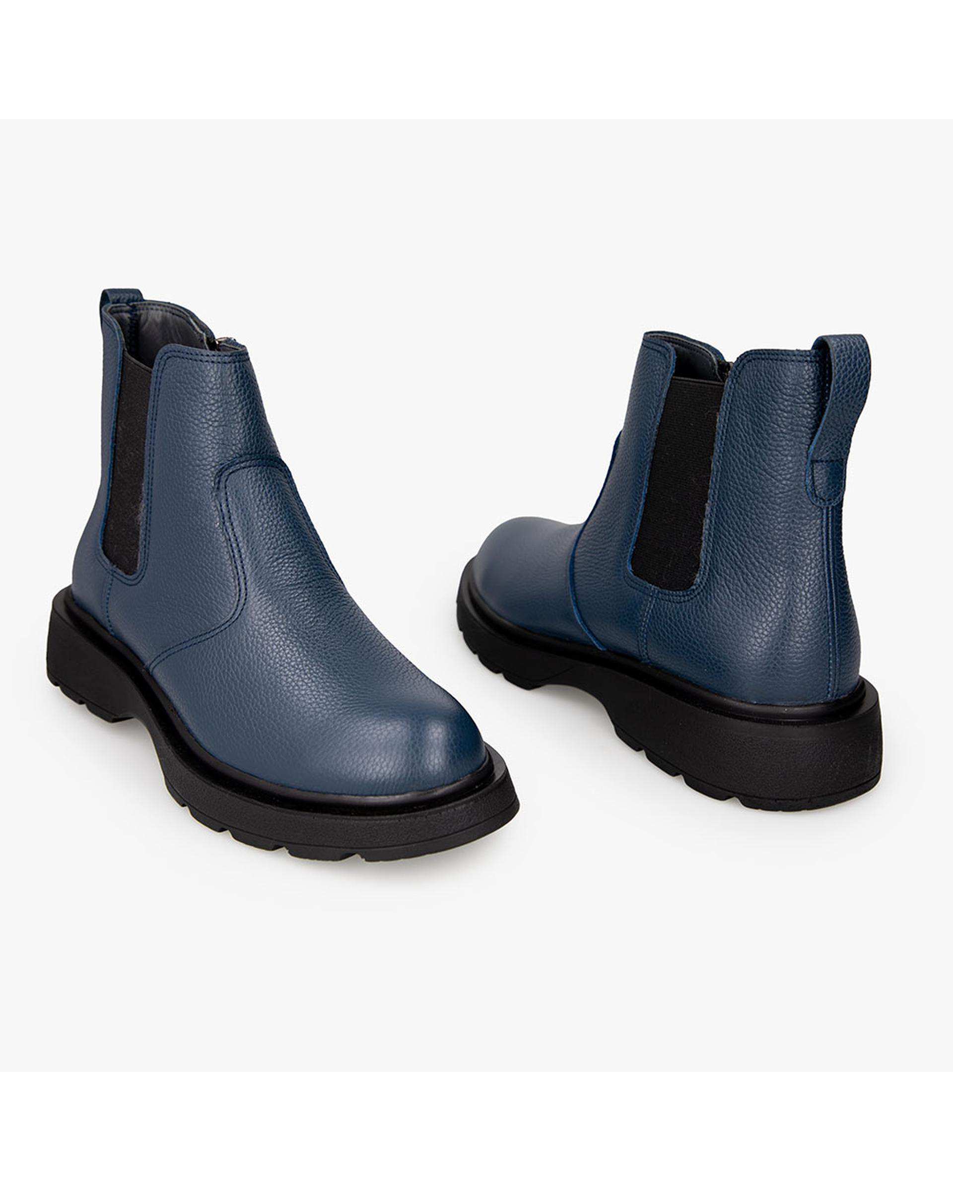 بوت چرم زنانه سرمه ای برتونیکس Berttonix کد M-۴۱۲