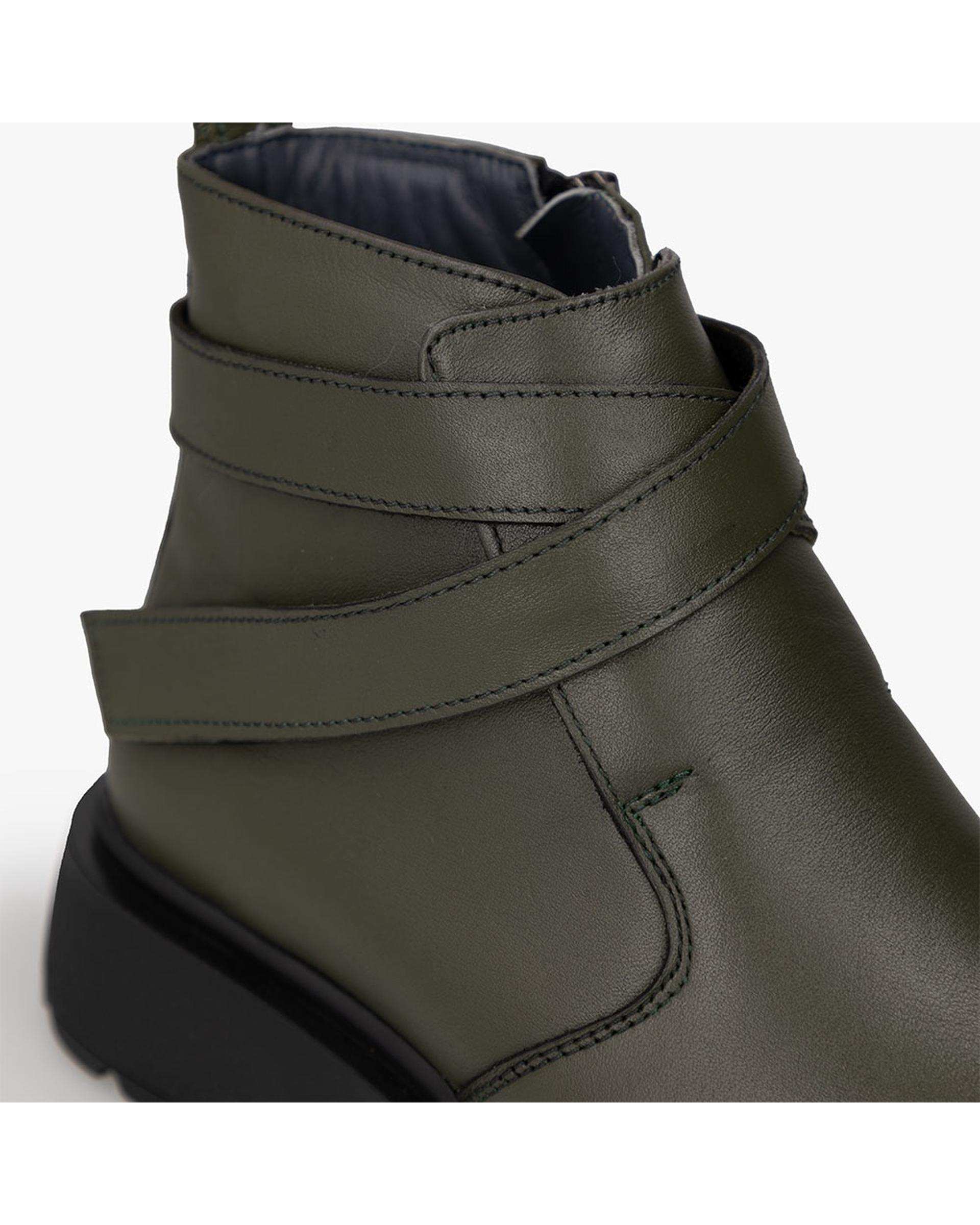 بوت چرم زنانه سبز برتونیکس Berttonix کد M-۴۱۰