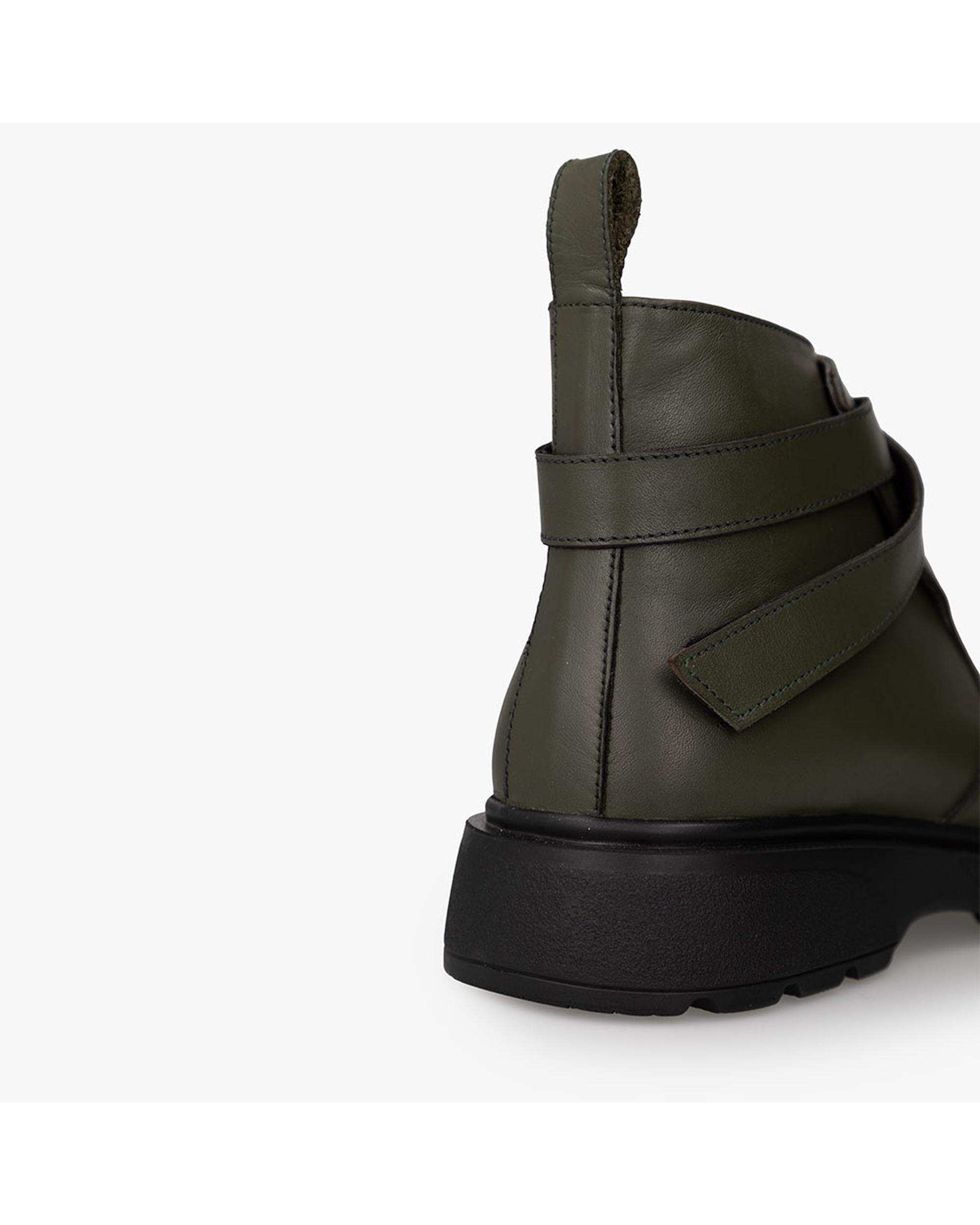 بوت چرم زنانه سبز برتونیکس Berttonix کد M-۴۱۰