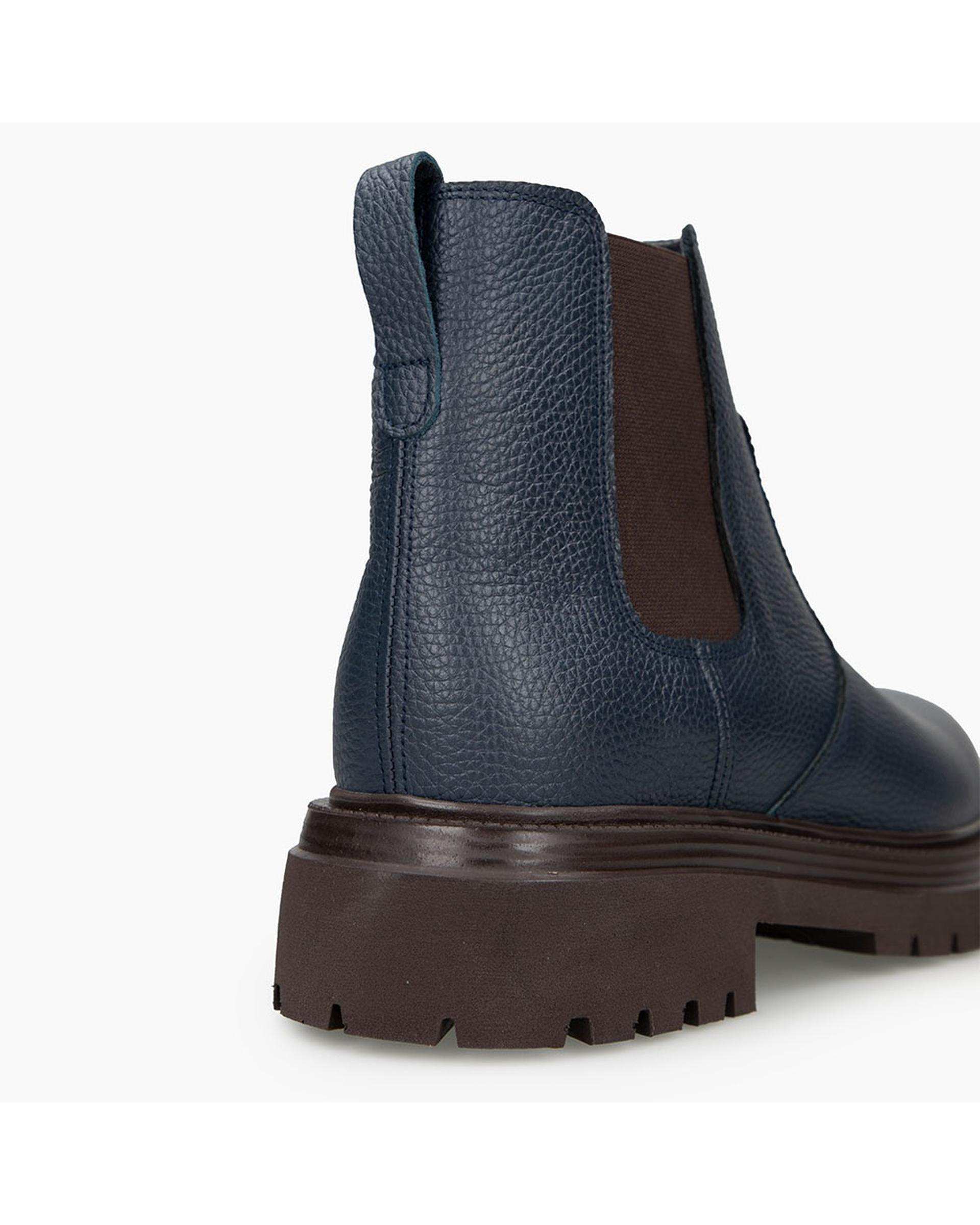 بوت چرم مردانه سرمه ای برتونیکس Berttonix کد M-۴۱۳ B