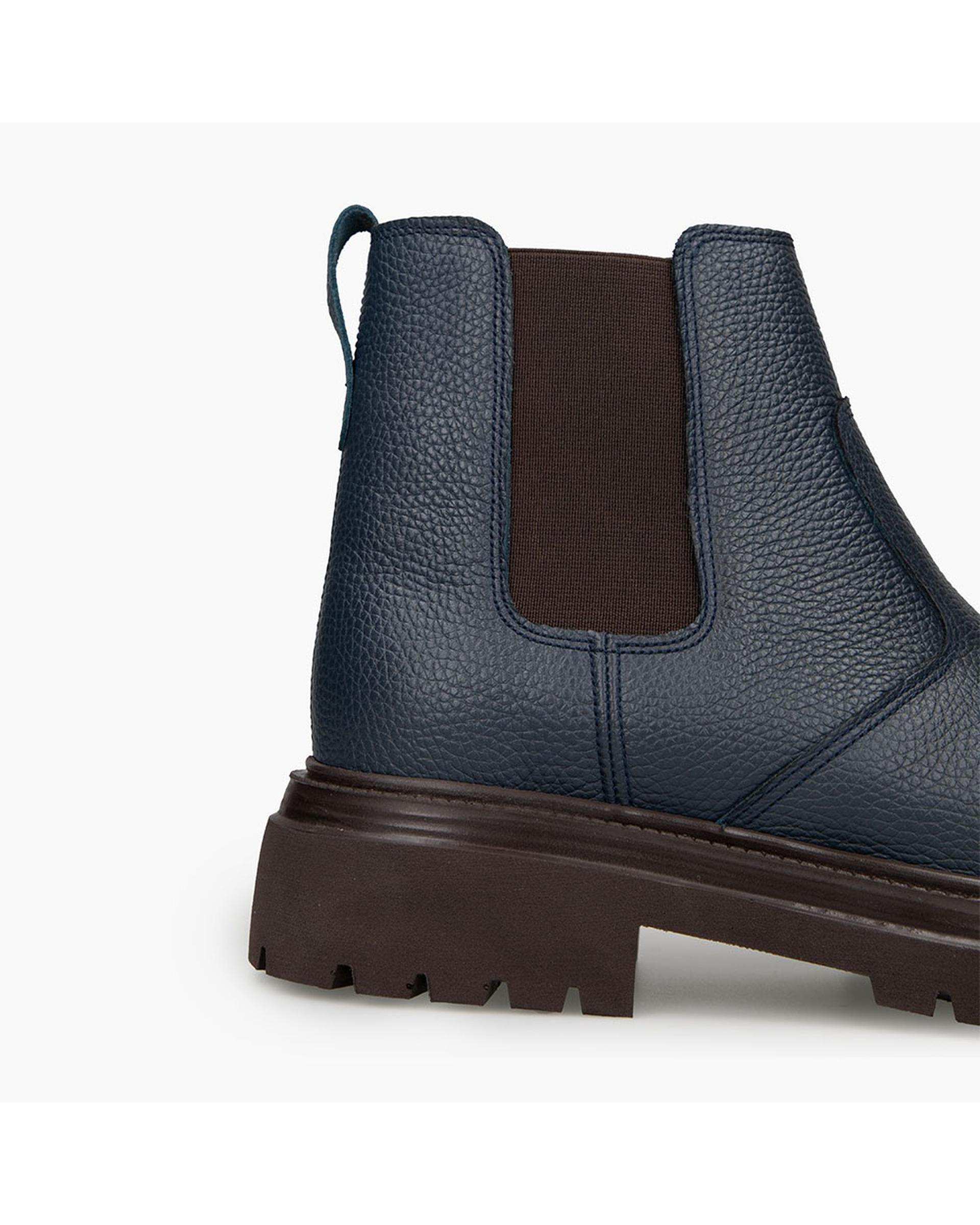 بوت چرم مردانه سرمه ای برتونیکس Berttonix کد M-۴۱۳ B