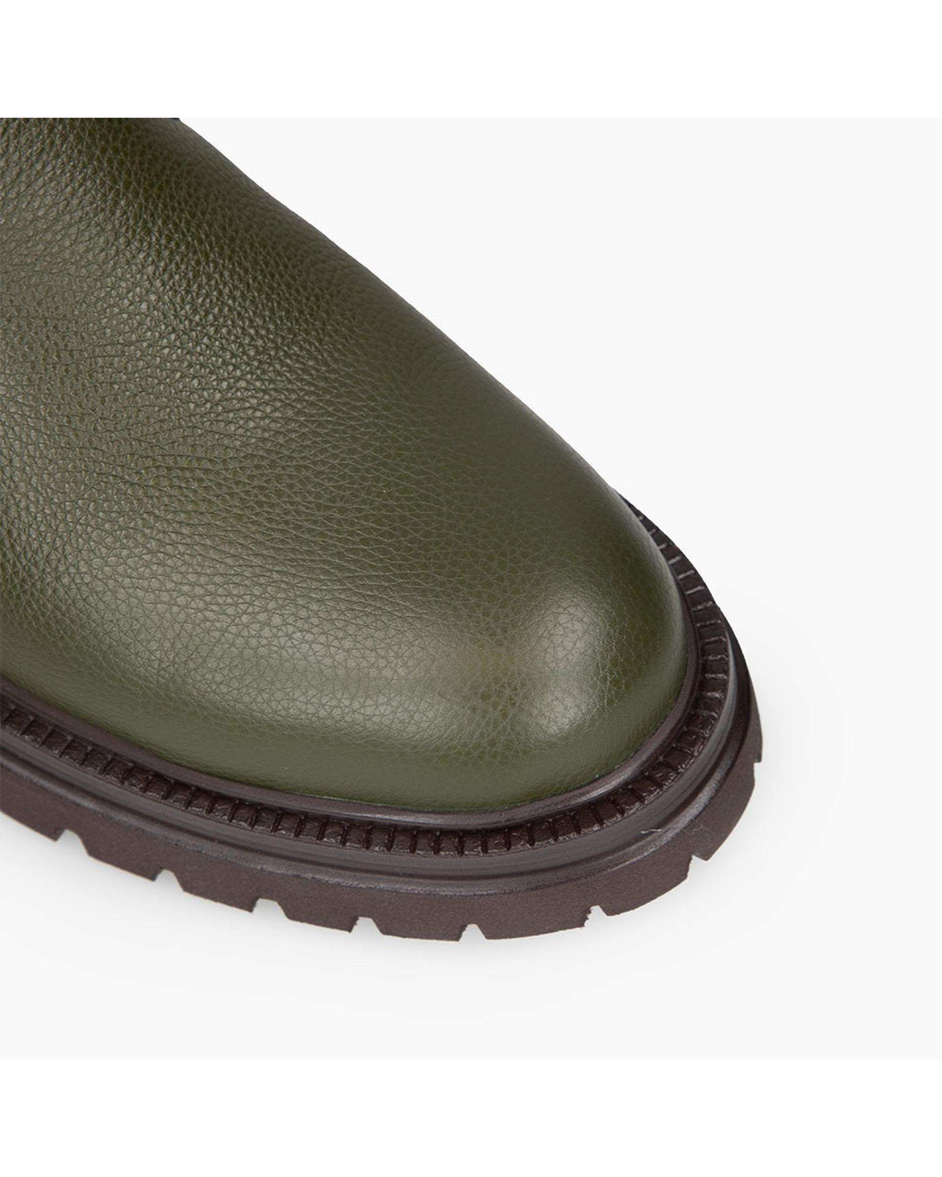 بوت چرم مردانه سبز برتونیکس Berttonix کد M-۴۱۳ B