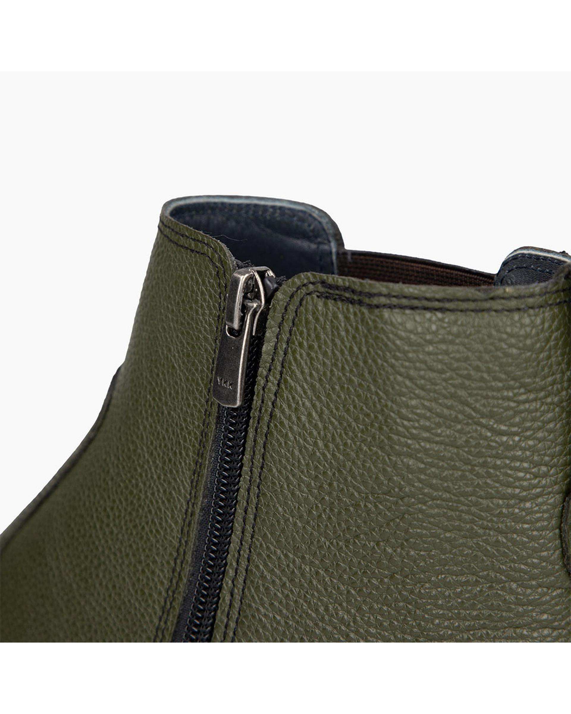 بوت چرم مردانه سبز برتونیکس Berttonix کد M-۴۱۳ B