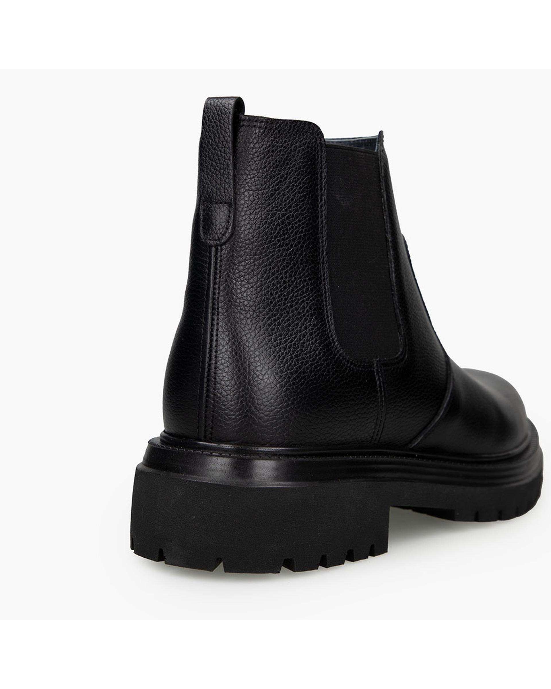 بوت چرم مردانه مشکی برتونیکس Berttonix کد M-۴۱۳ B