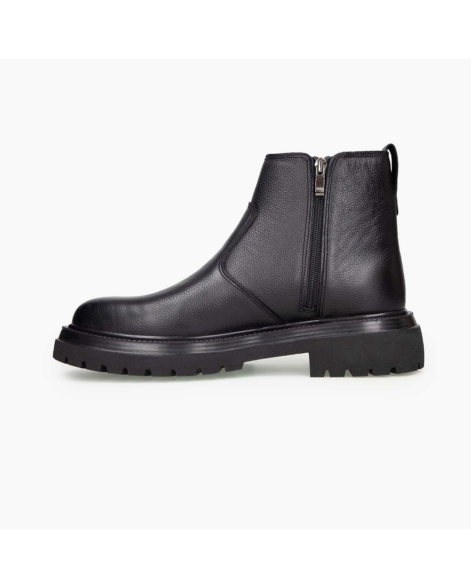 بوت چرم مردانه مشکی برتونیکس Berttonix کد M-۴۱۳ B