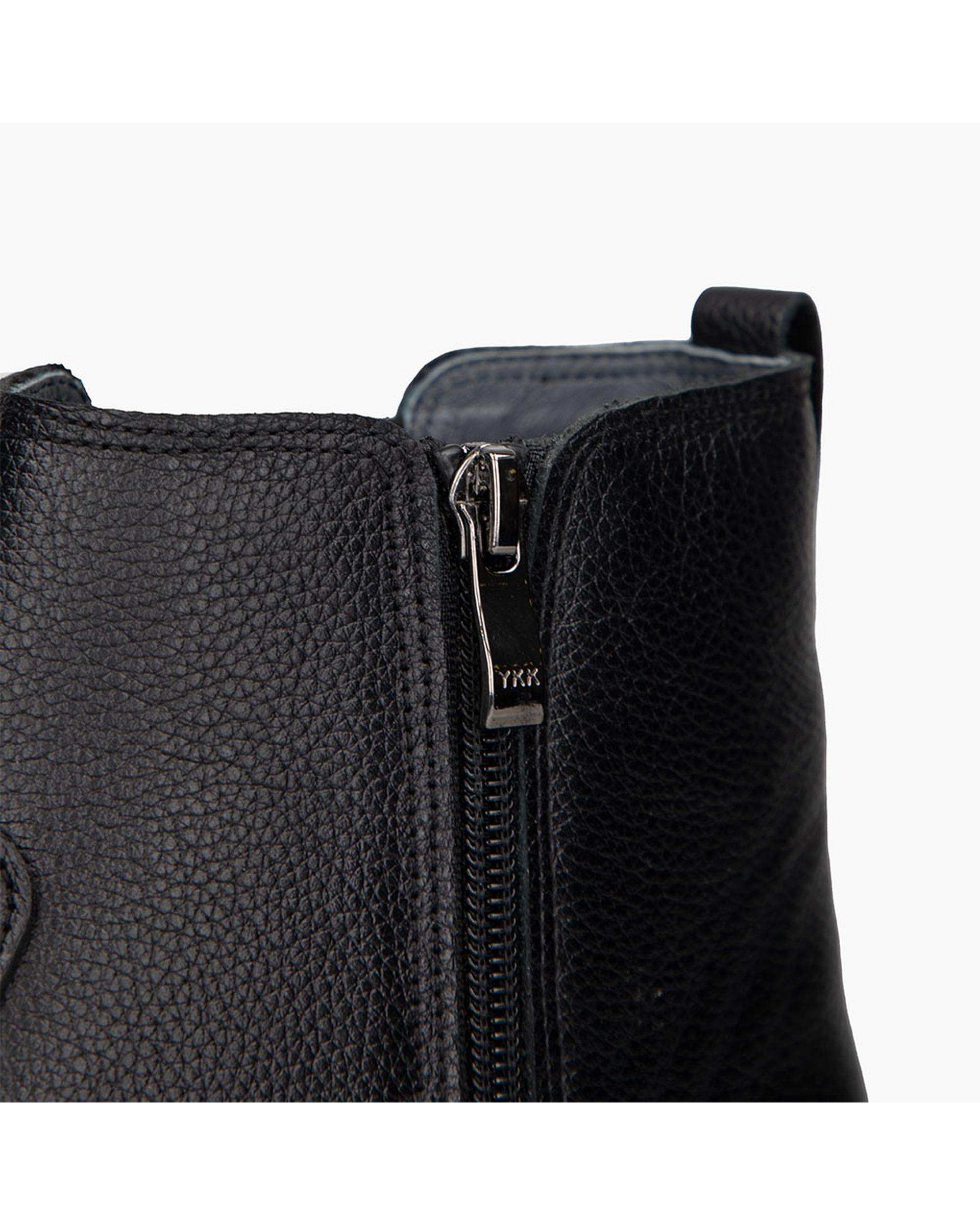 بوت چرم مردانه مشکی برتونیکس Berttonix کد M-۴۱۳ B