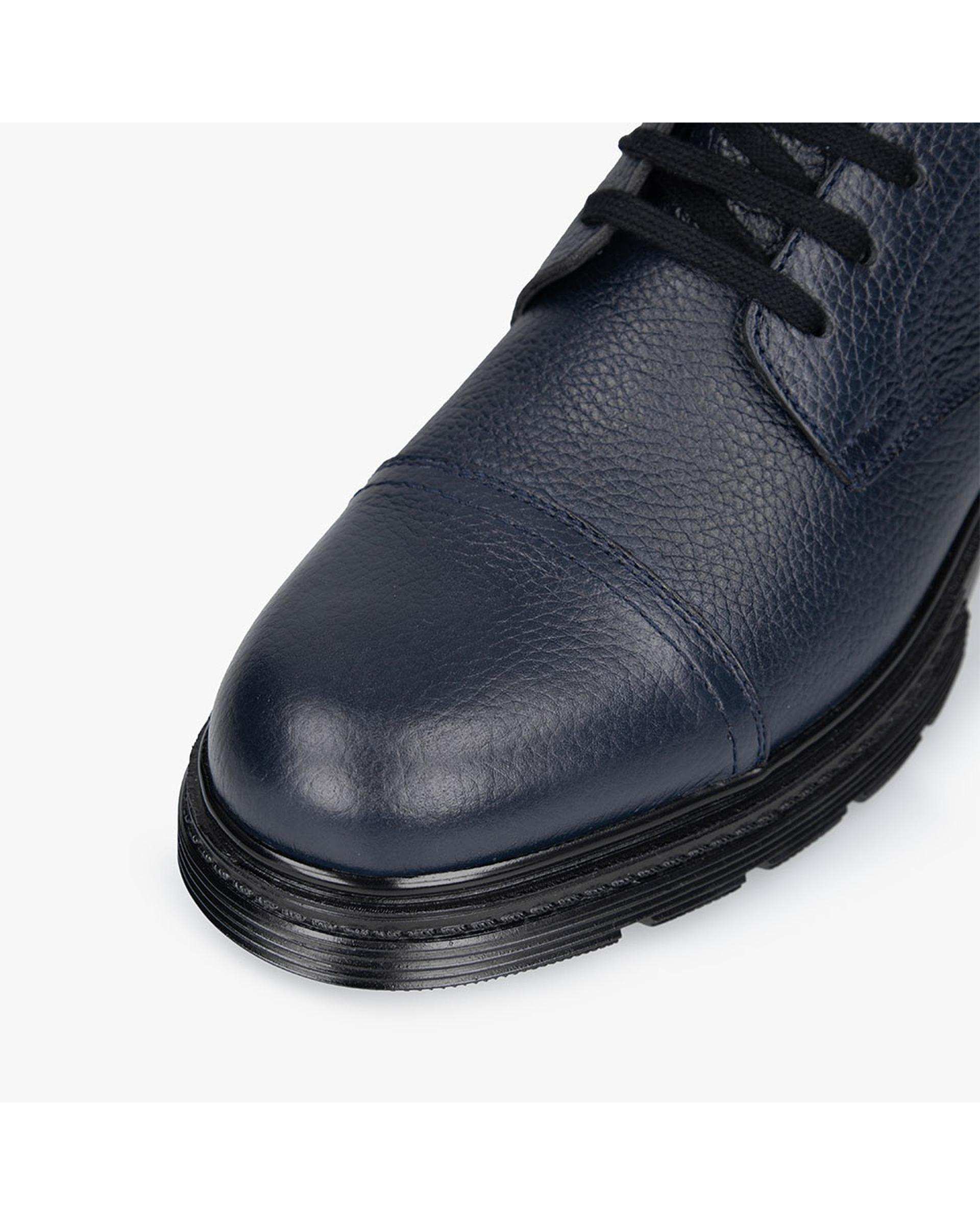 بوت چرم مردانه سرمه ای برتونیکس Berttonix کد ES-۴۰۶۰