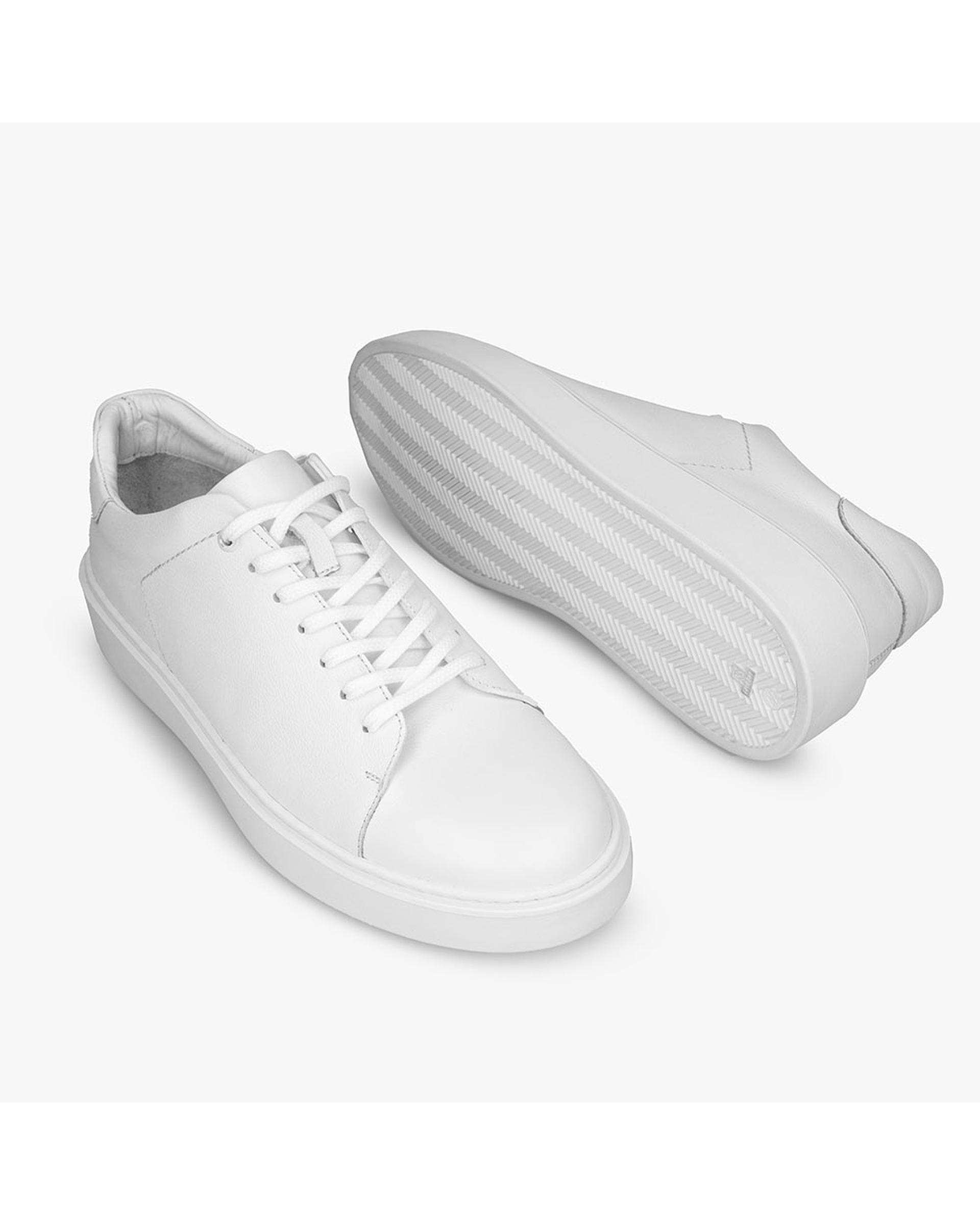 کفش چرم مردانه کژوال سفید برتونیکس Berttonix کد MT-۴۰۸۲