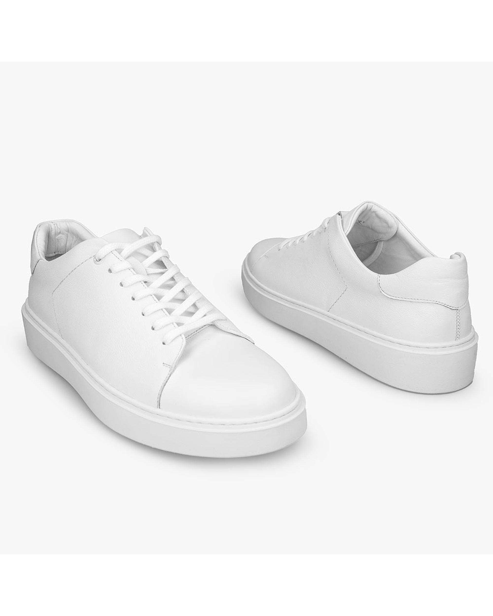 کفش چرم مردانه کژوال سفید برتونیکس Berttonix کد MT-۴۰۸۲