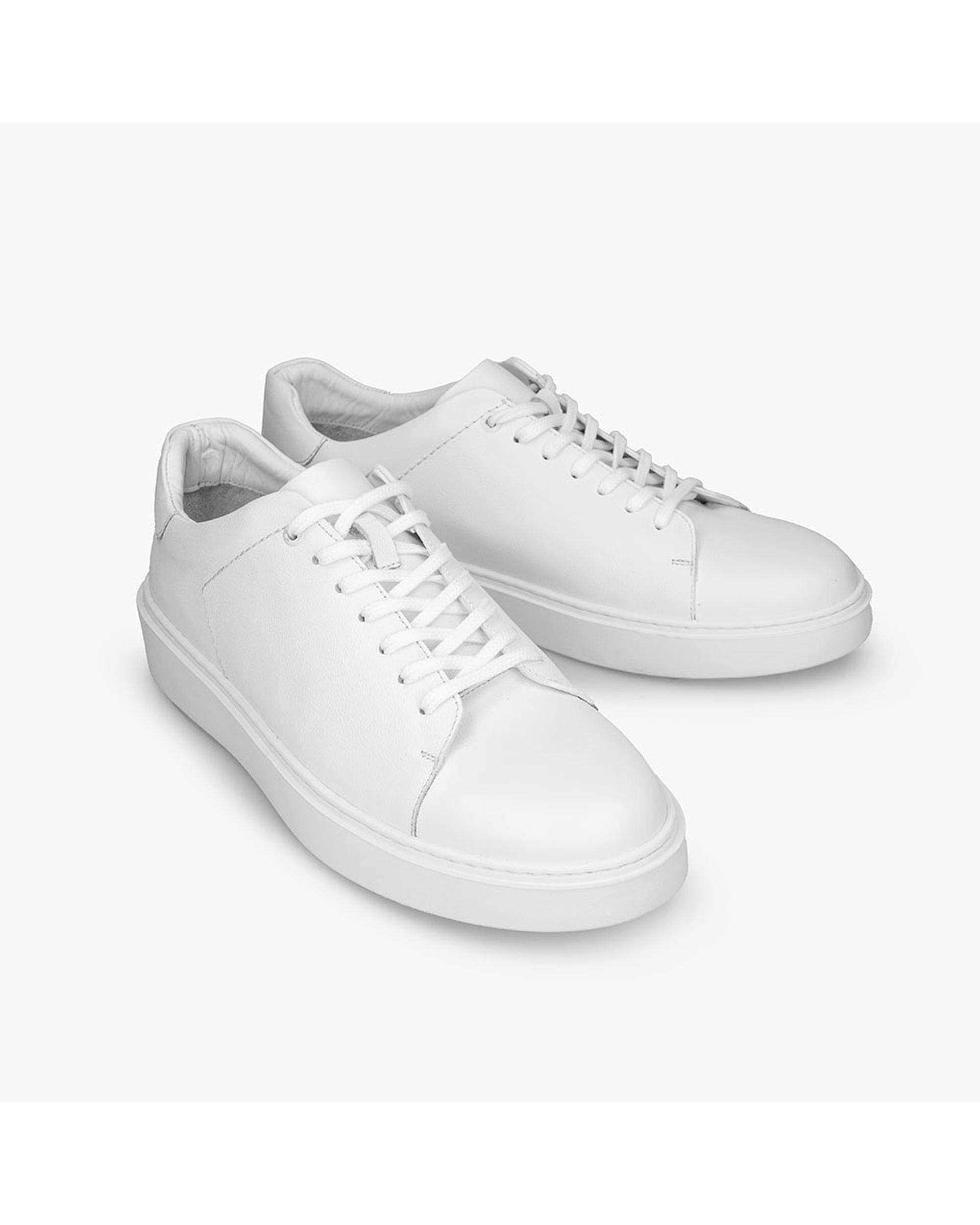 کفش چرم مردانه کژوال سفید برتونیکس Berttonix کد MT-۴۰۸۲