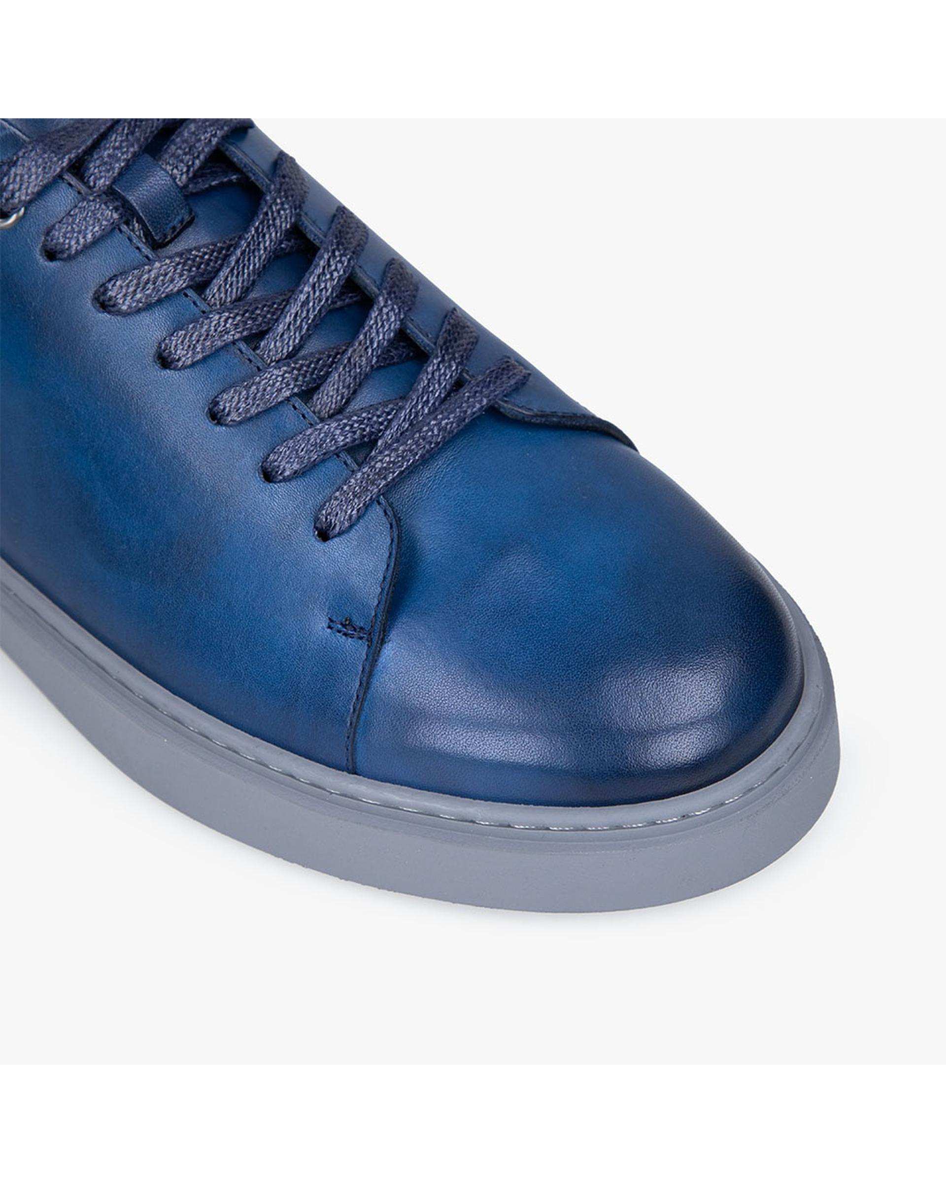 کفش چرم مردانه کژوال سرمه ای برتونیکس Berttonix کد MT-۴۰۸۲