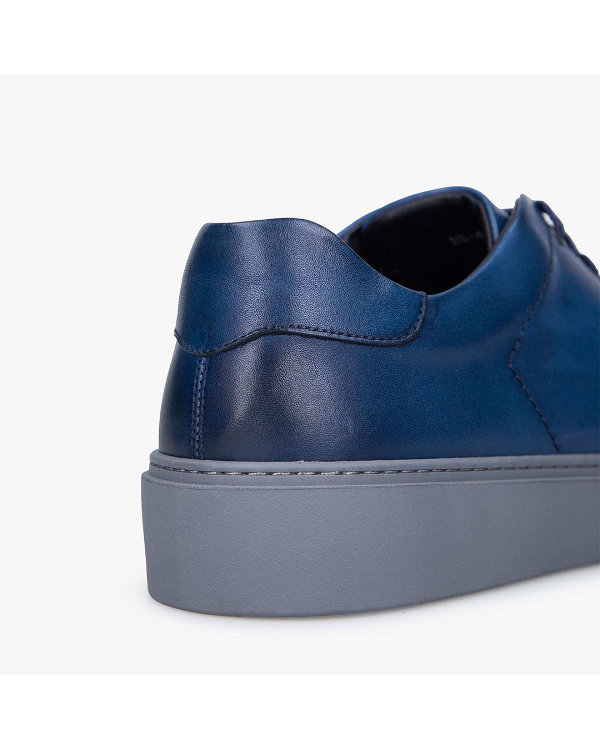 کفش چرم مردانه کژوال سرمه ای برتونیکس Berttonix کد MT-۴۰۸۲