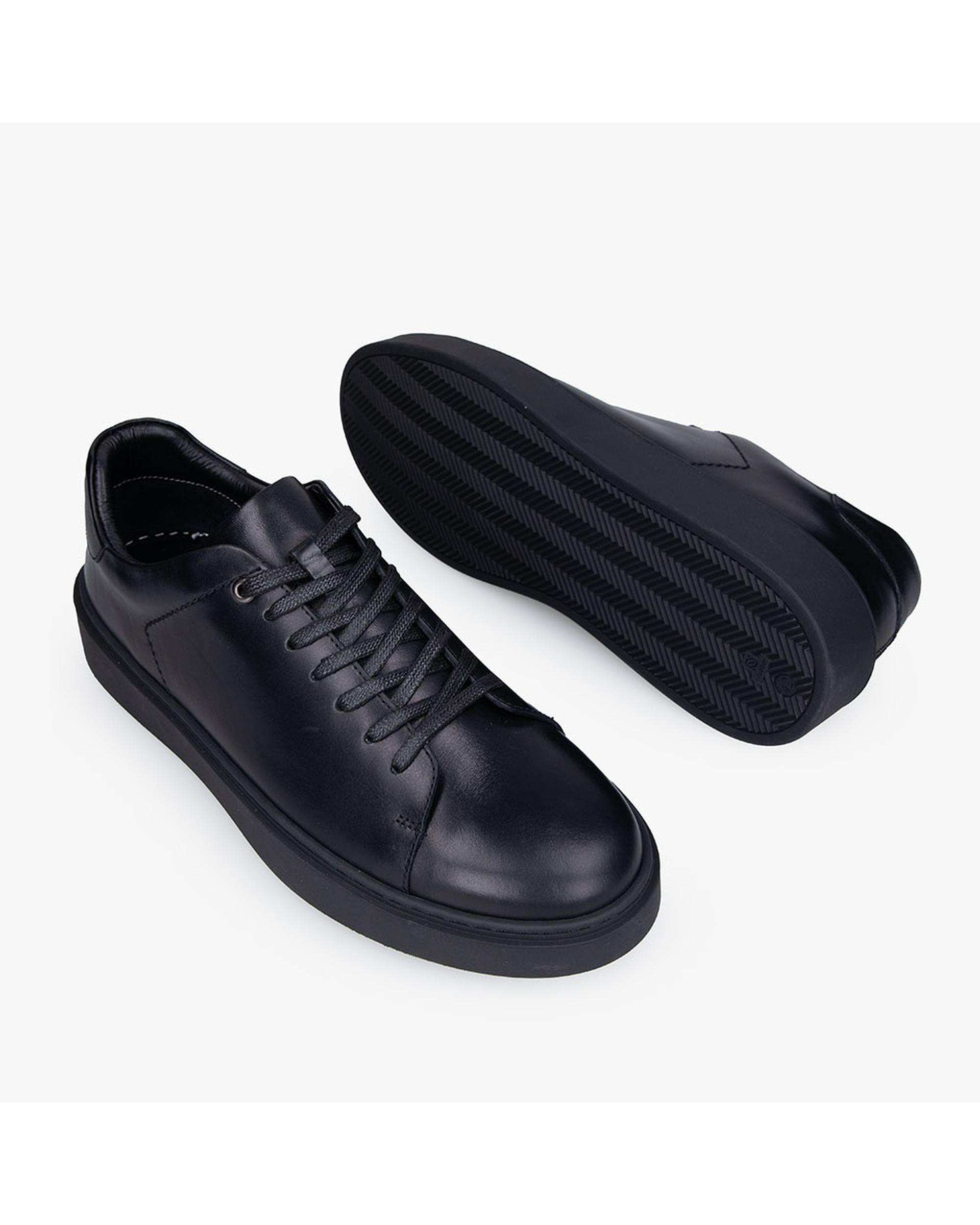 کفش چرم مردانه کژوال مشکی برتونیکس Berttonix کد MT-۴۰۸۲